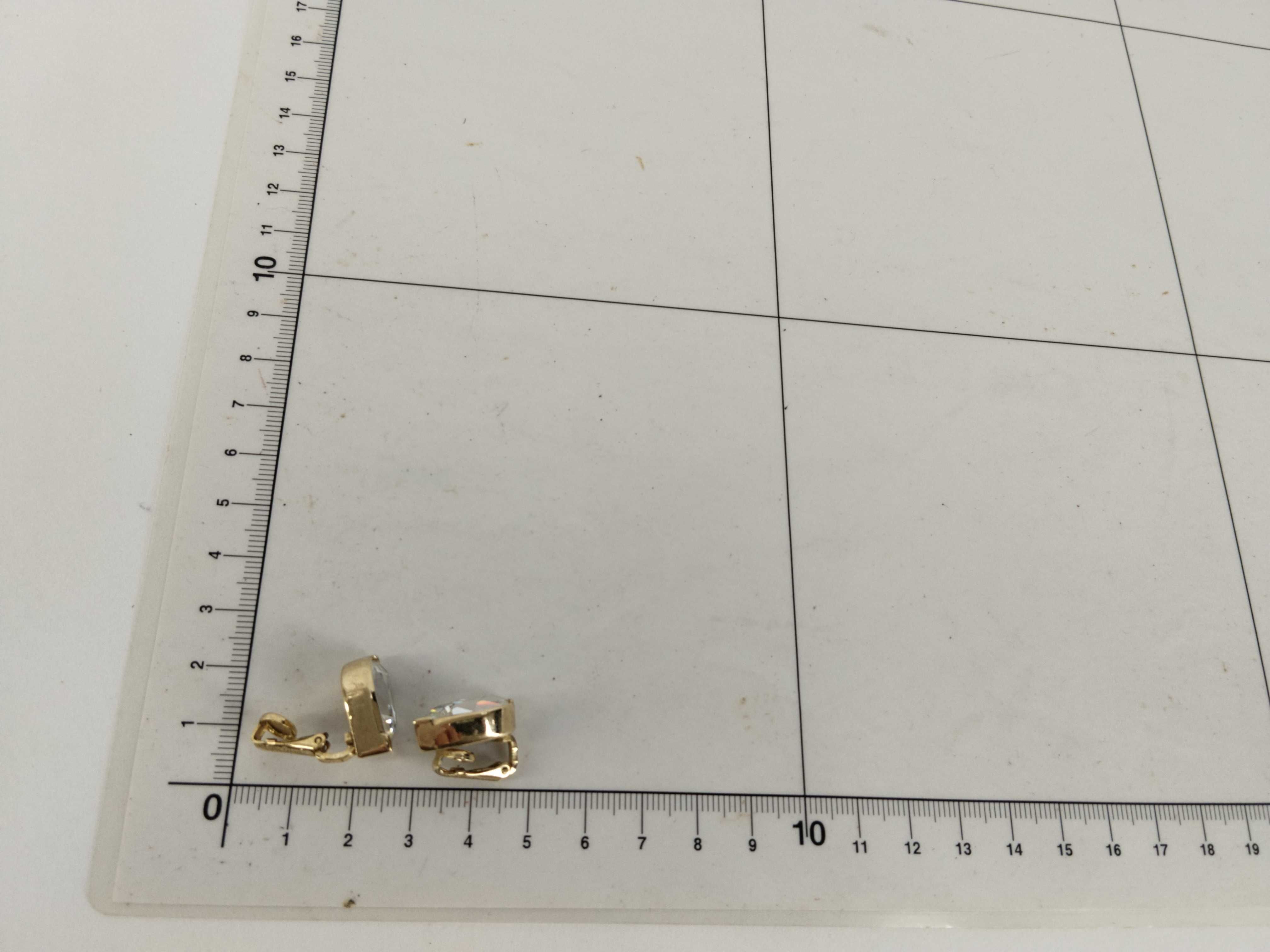 Vintage Crystal Gold Earrings — view 10