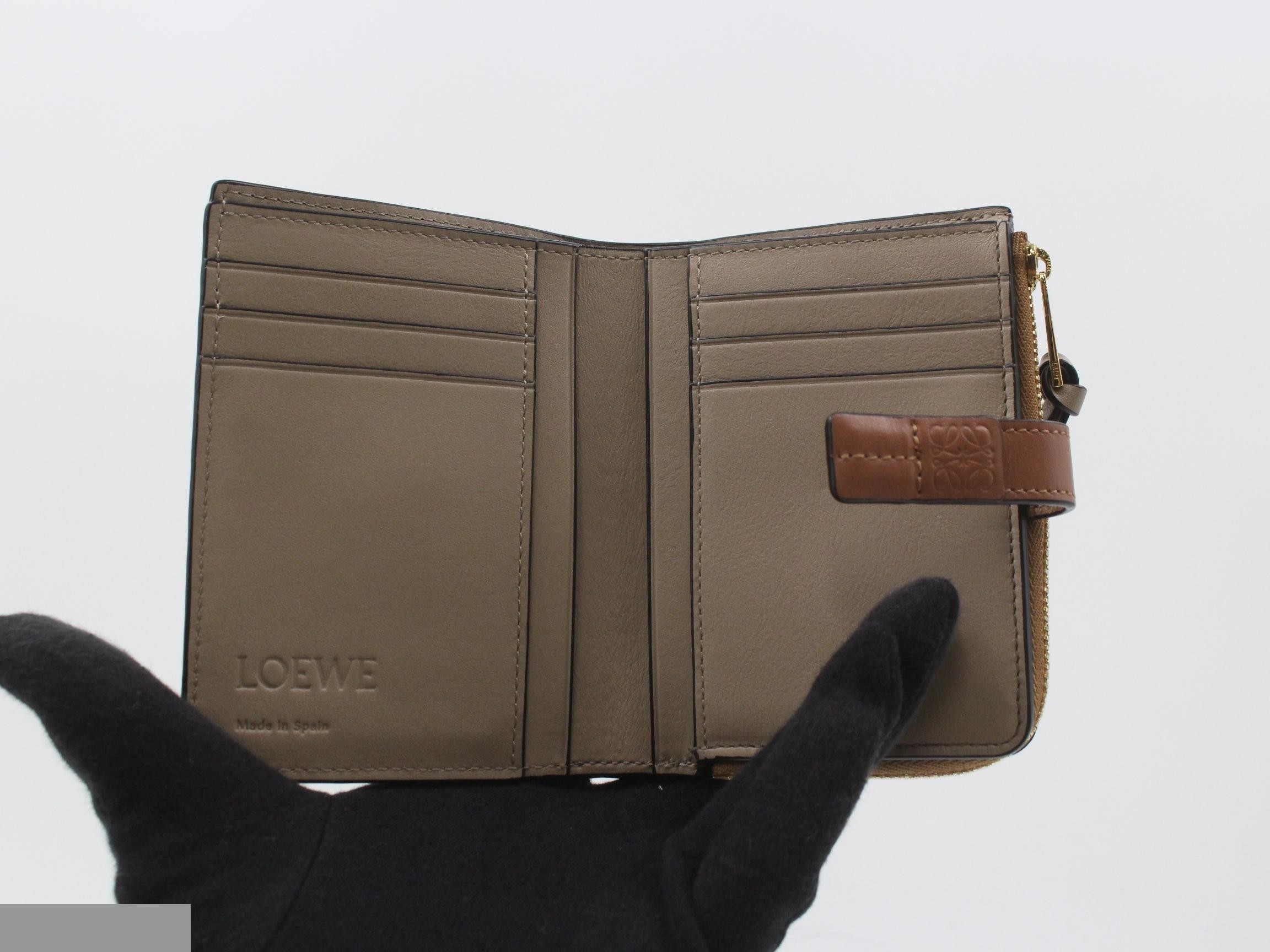 Anagram Bi-fold Wallet, Brown — view 4