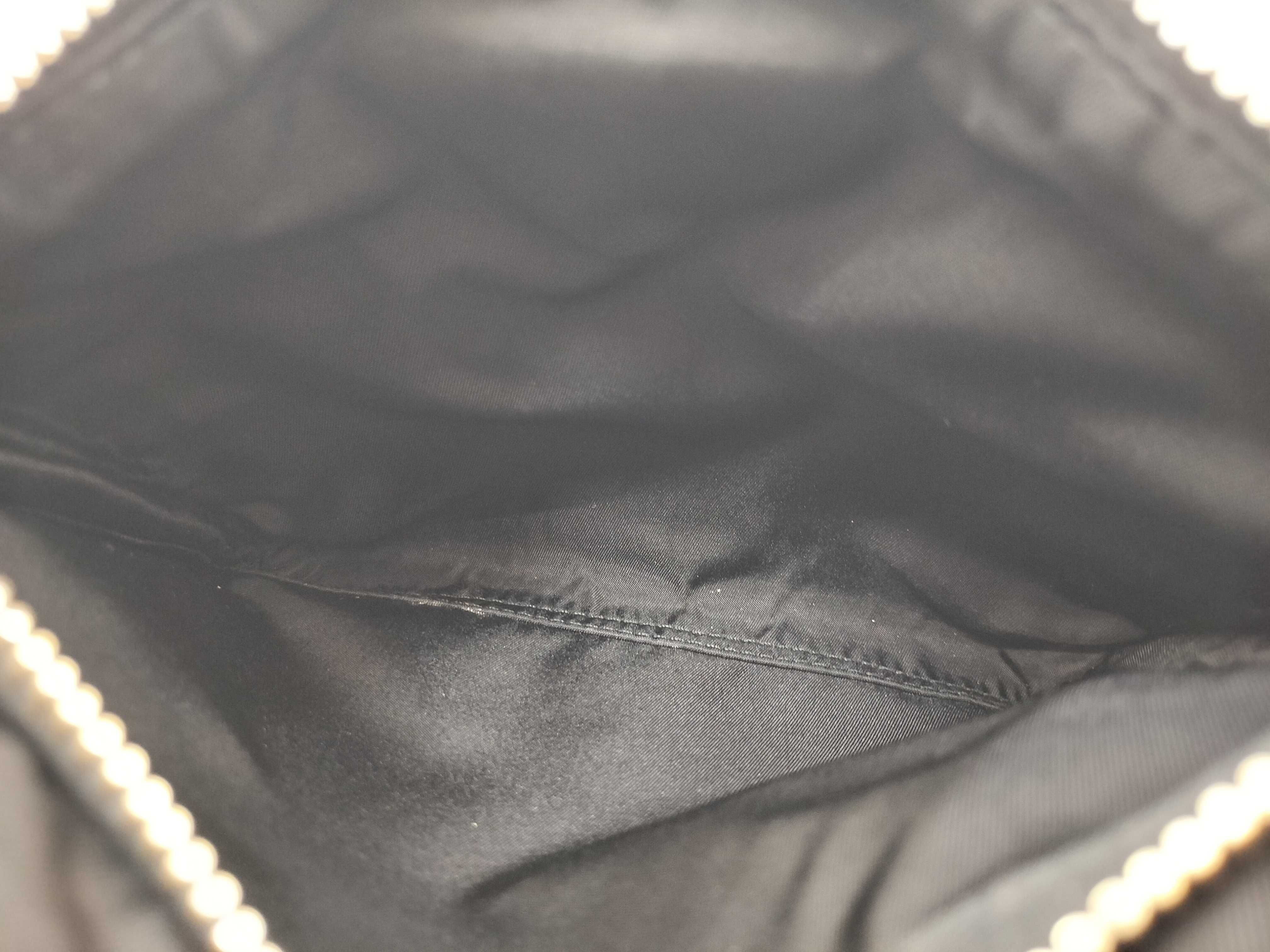nylon shoulder bag, black nylon bag. — view 15