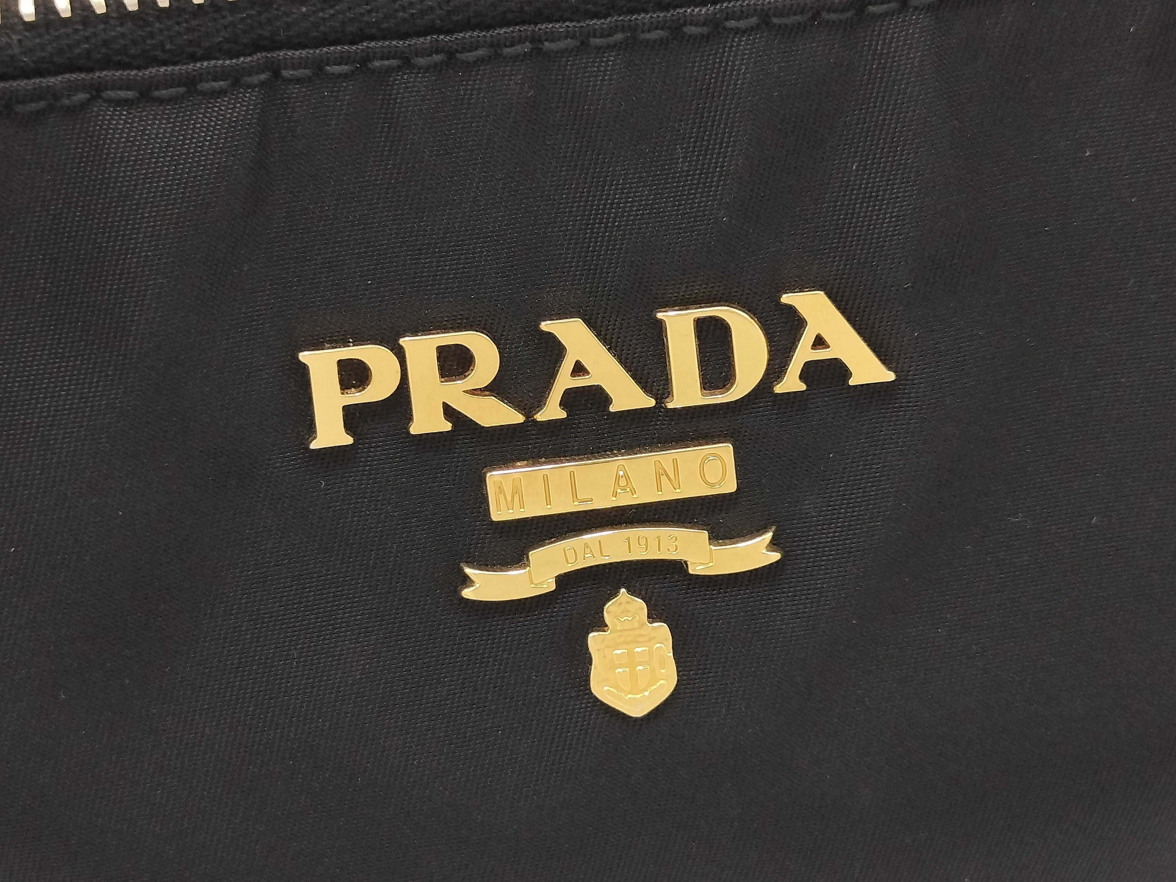 nylon shoulder bag, black nylon bag. — view 4
