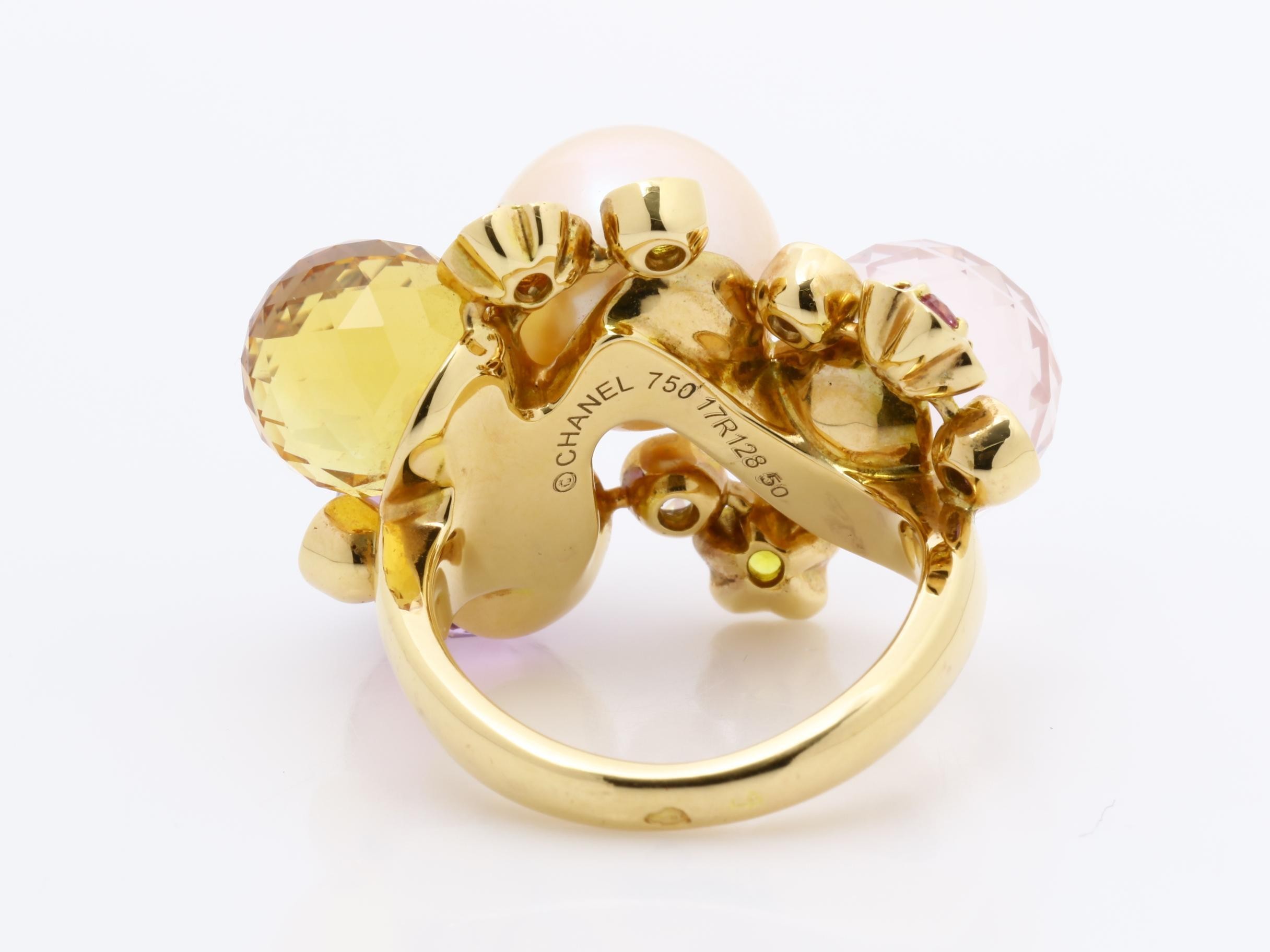 Mademoiselle (precious metal) ring, 750PG, pearl, size 50, 14g — view 4