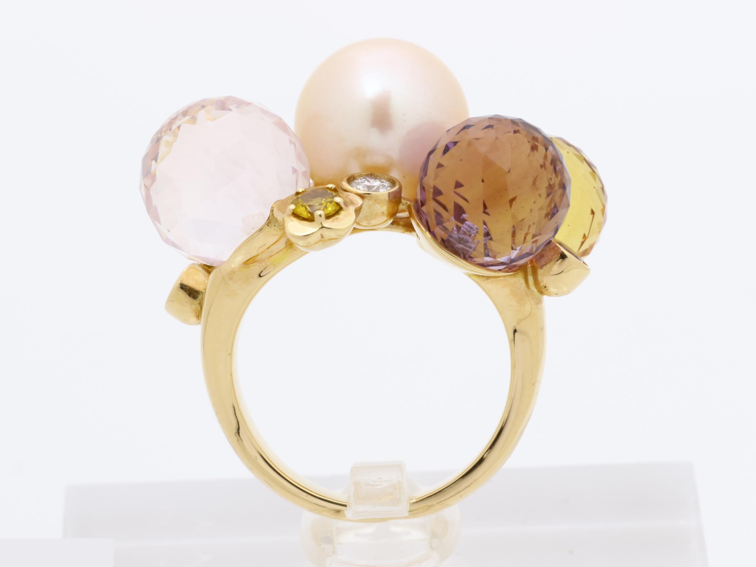 Mademoiselle (precious metal) ring, 750PG, pearl, size 50, 14g — view 5