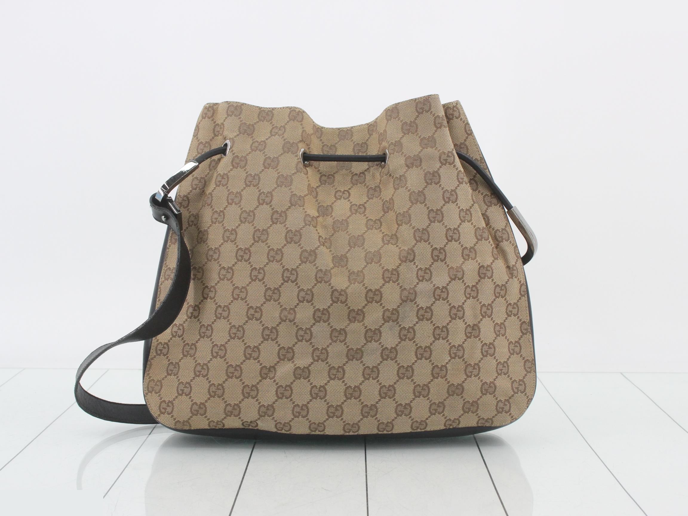 GG Canvas Leather One-Shoulder Bag — view 2