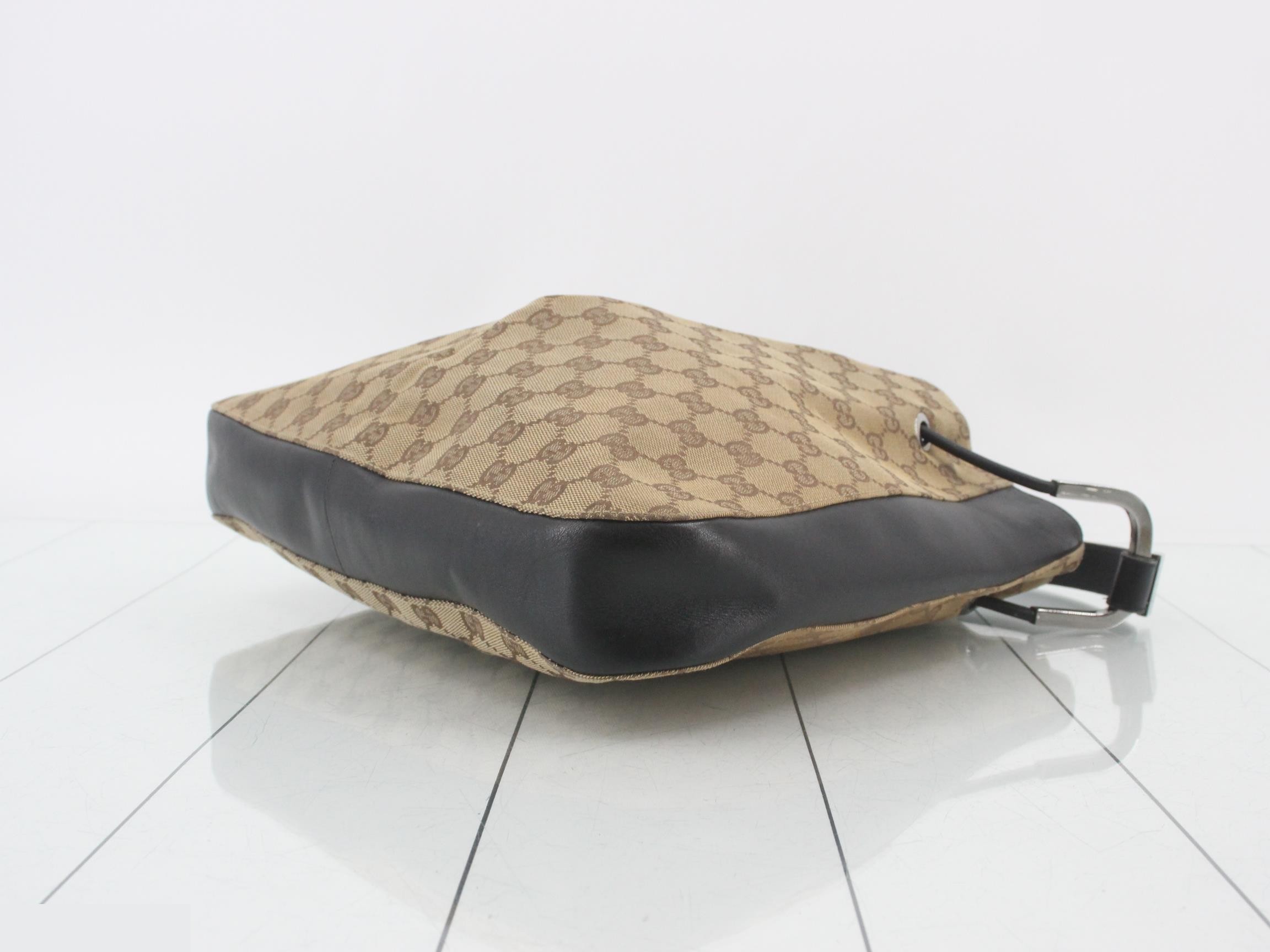 GG Canvas Leather One-Shoulder Bag — view 6