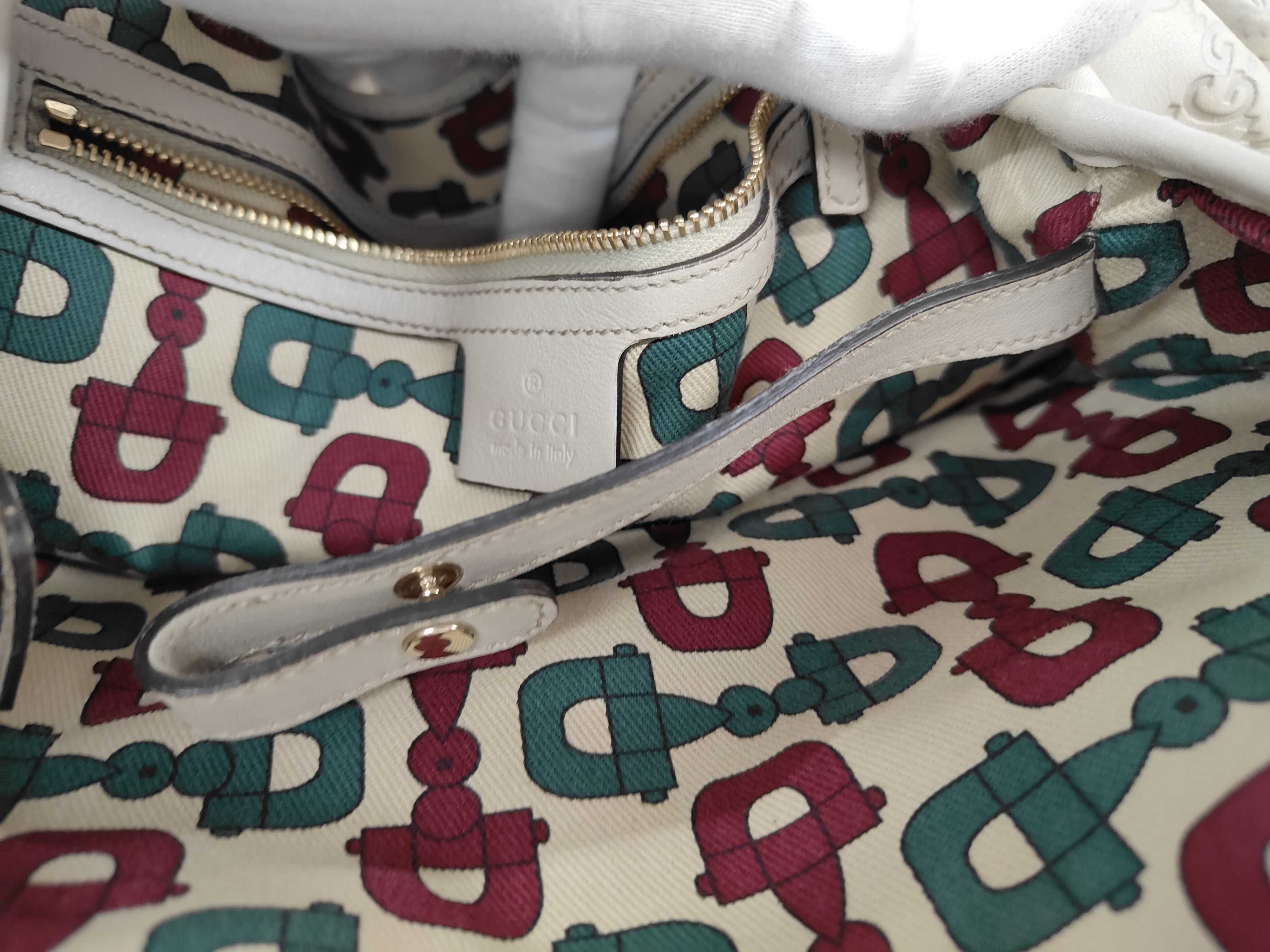 Shima Leather Horsebit Woven Shoulder Bag Tote Bag — view 14