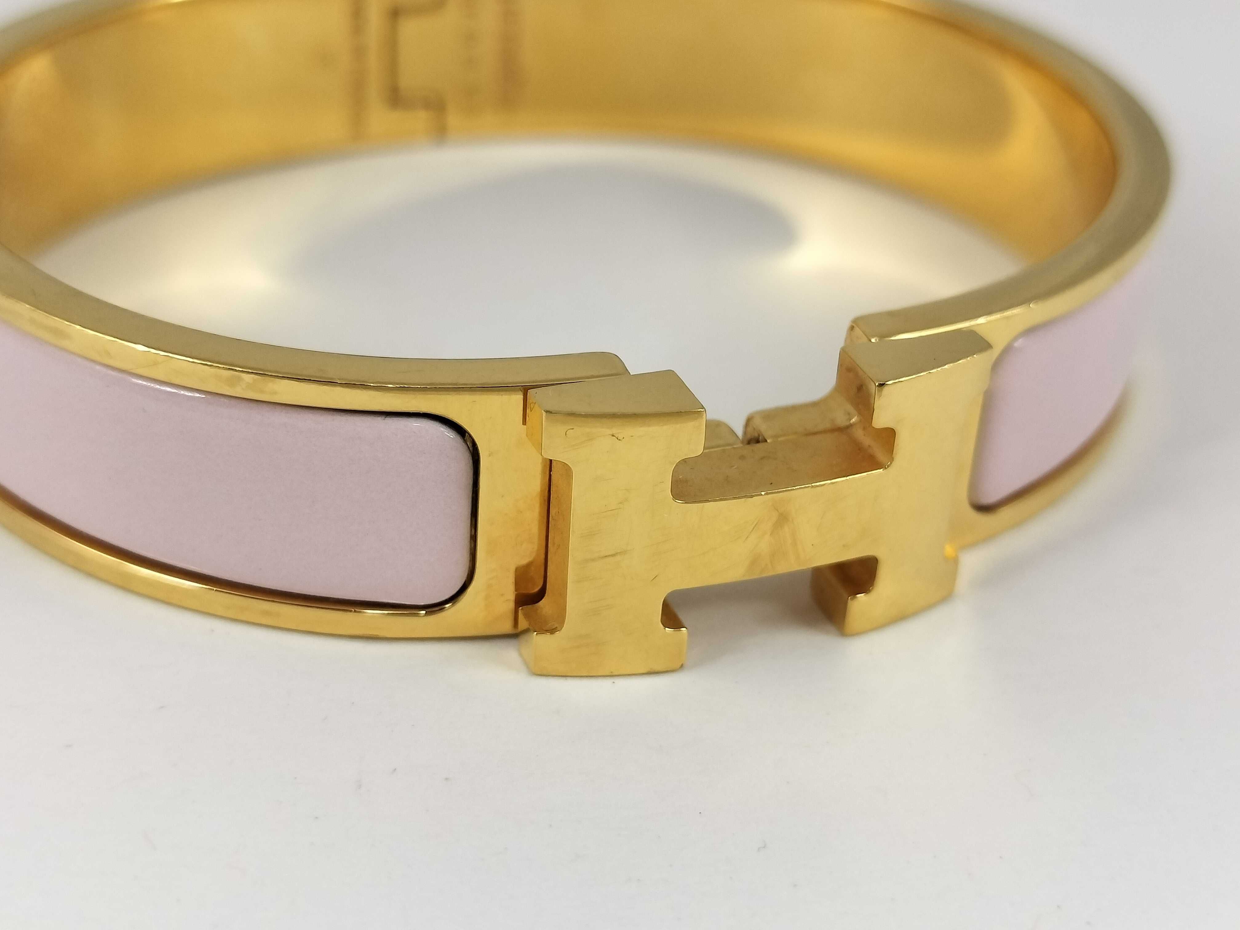 Hermès Clic Clac Gold Bracelet Bracelet/Bangle — view 7