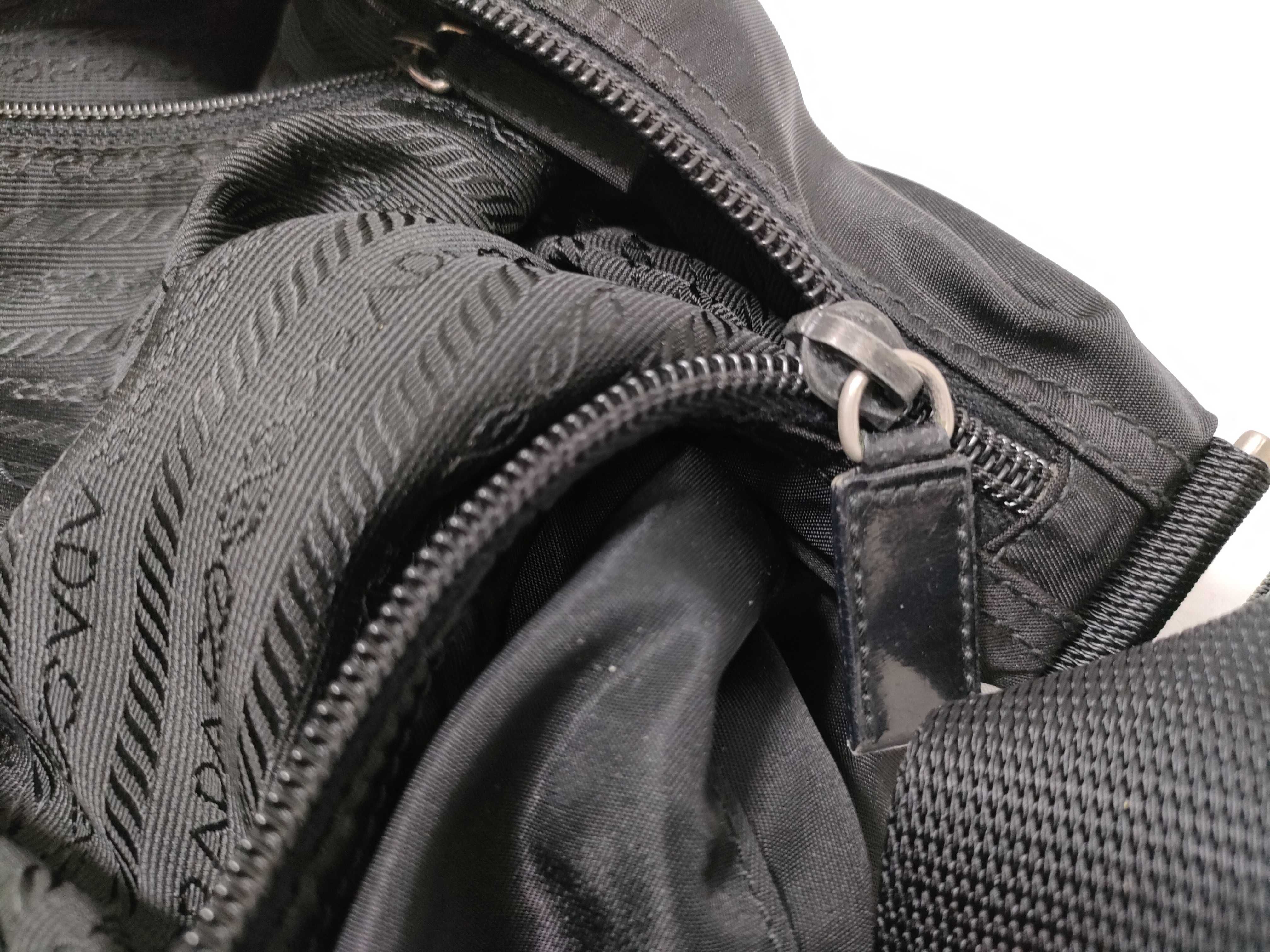 Nylon One-Shoulder Bag with Triangle Logo — view 13