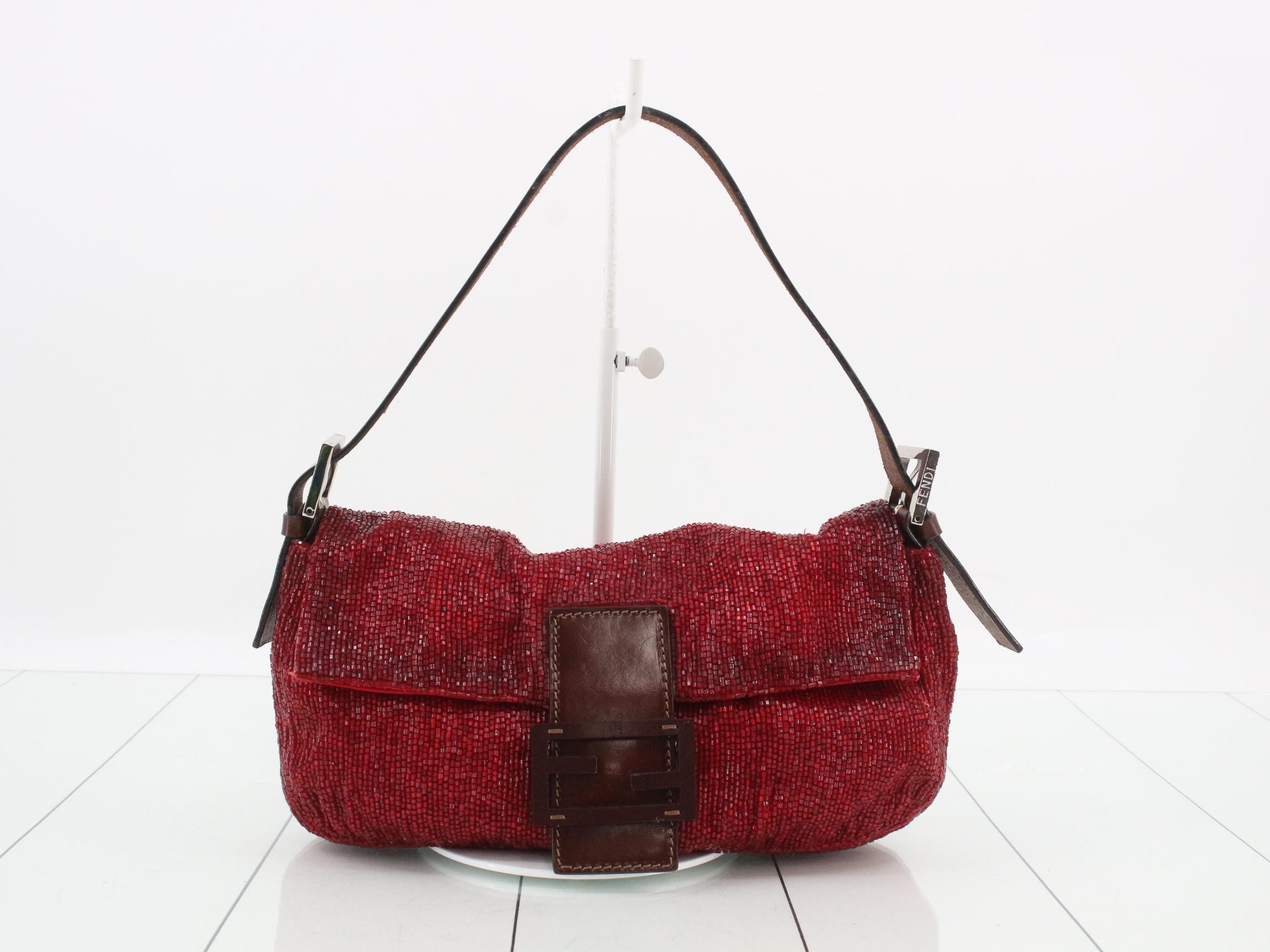 Mamma Baguette Beaded One-Shoulder Bag