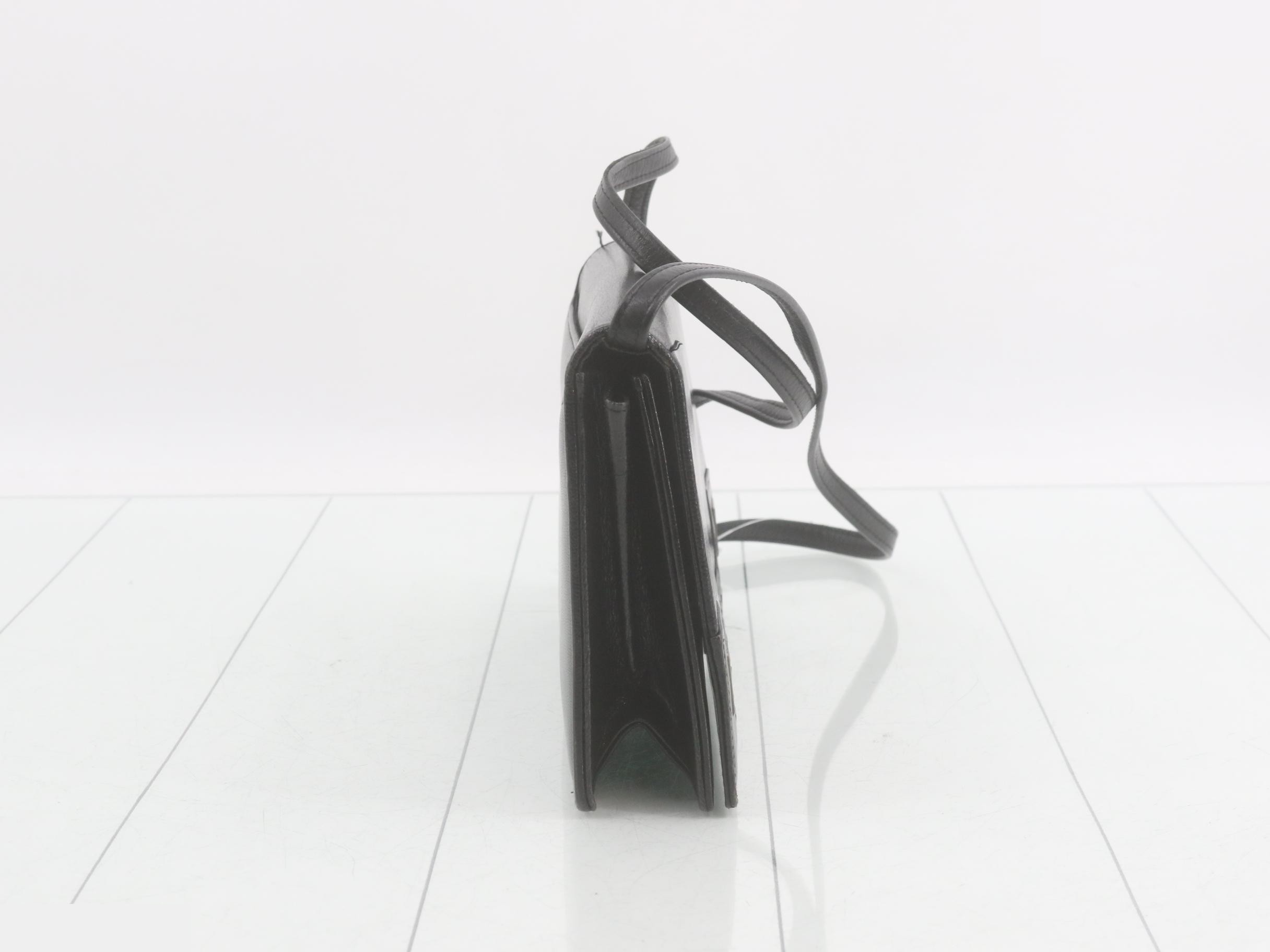 Leather Black Shoulder Bag — view 4