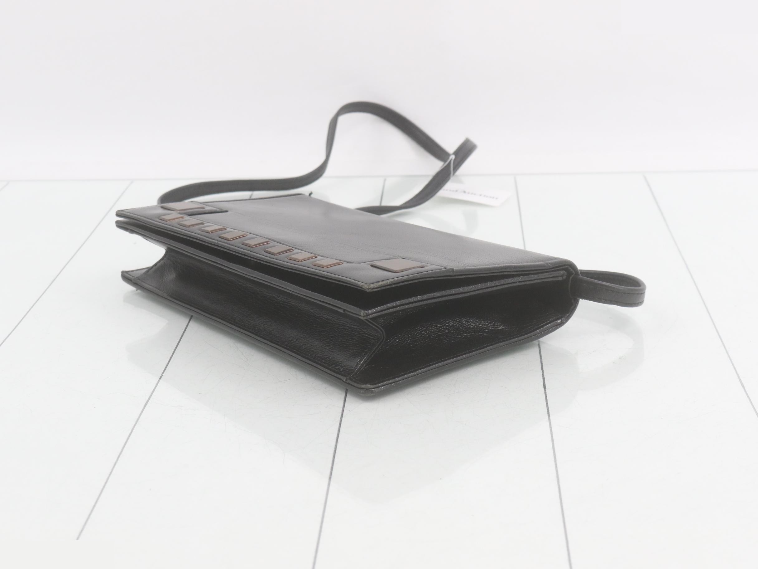 Leather Black Shoulder Bag — view 6