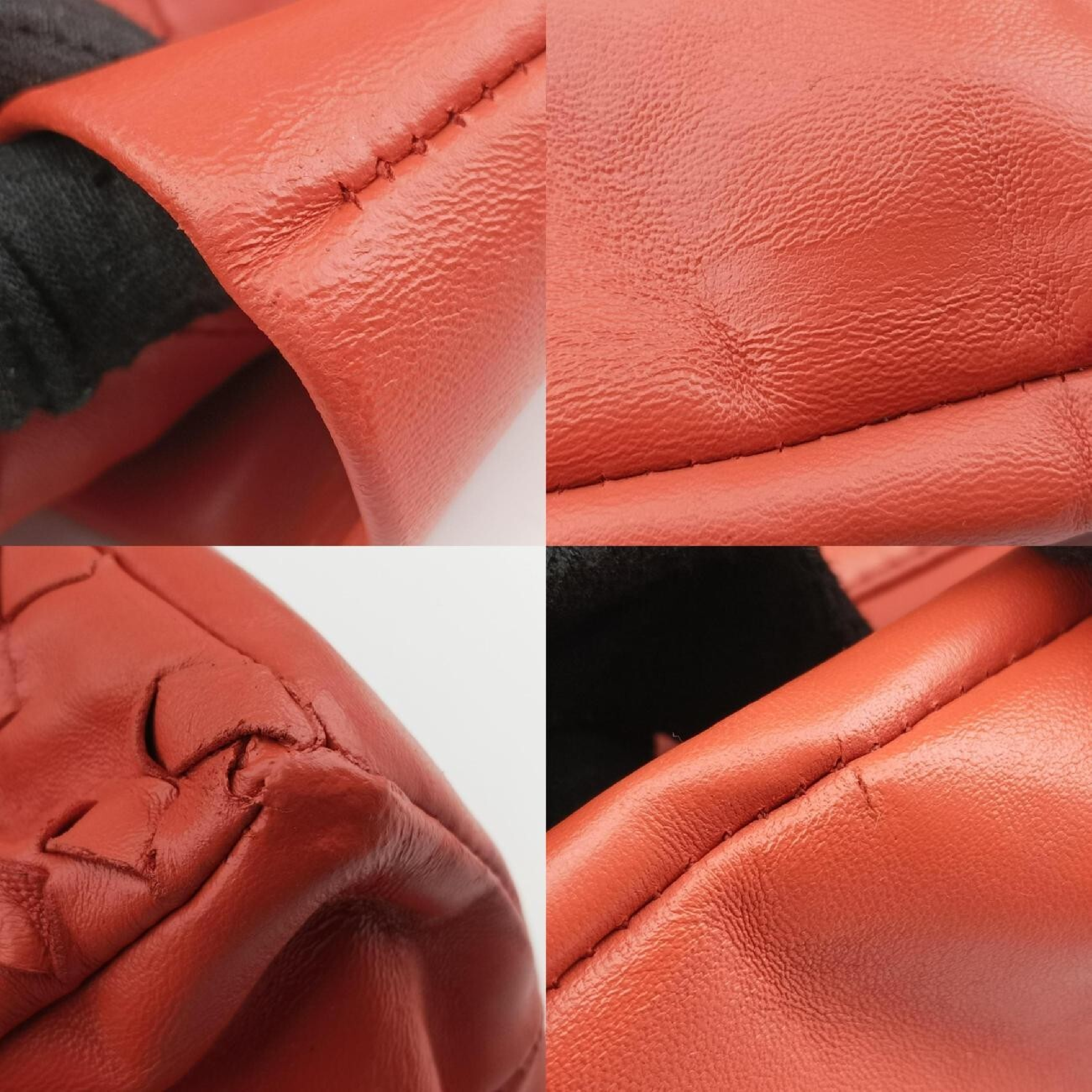 Intrecciato Orange Lambskin Handbag 162934 V00A2 6200 — view 9