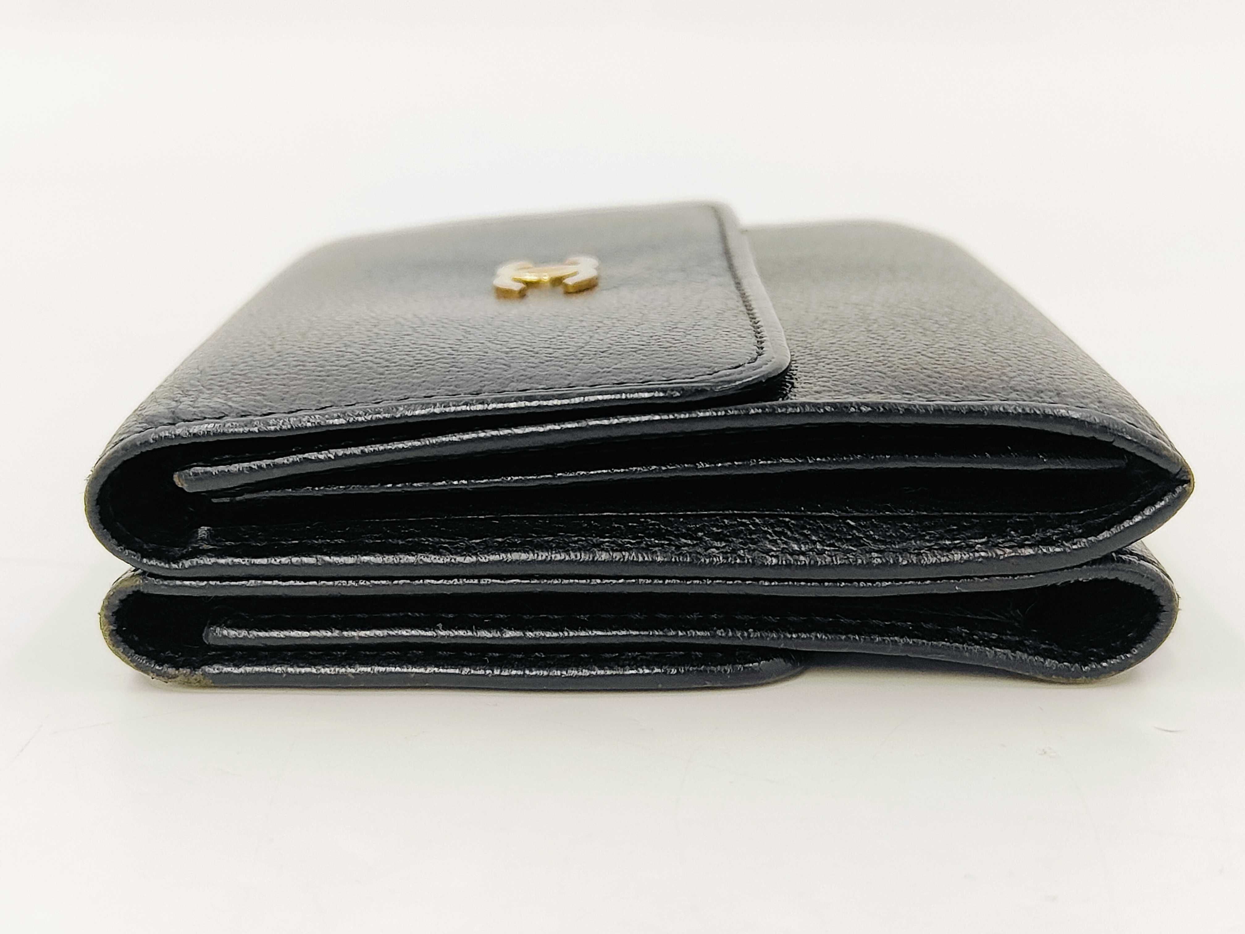 Bi-fold Wallet Leather Gold Hardware Black 6573772 Wallet — view 6