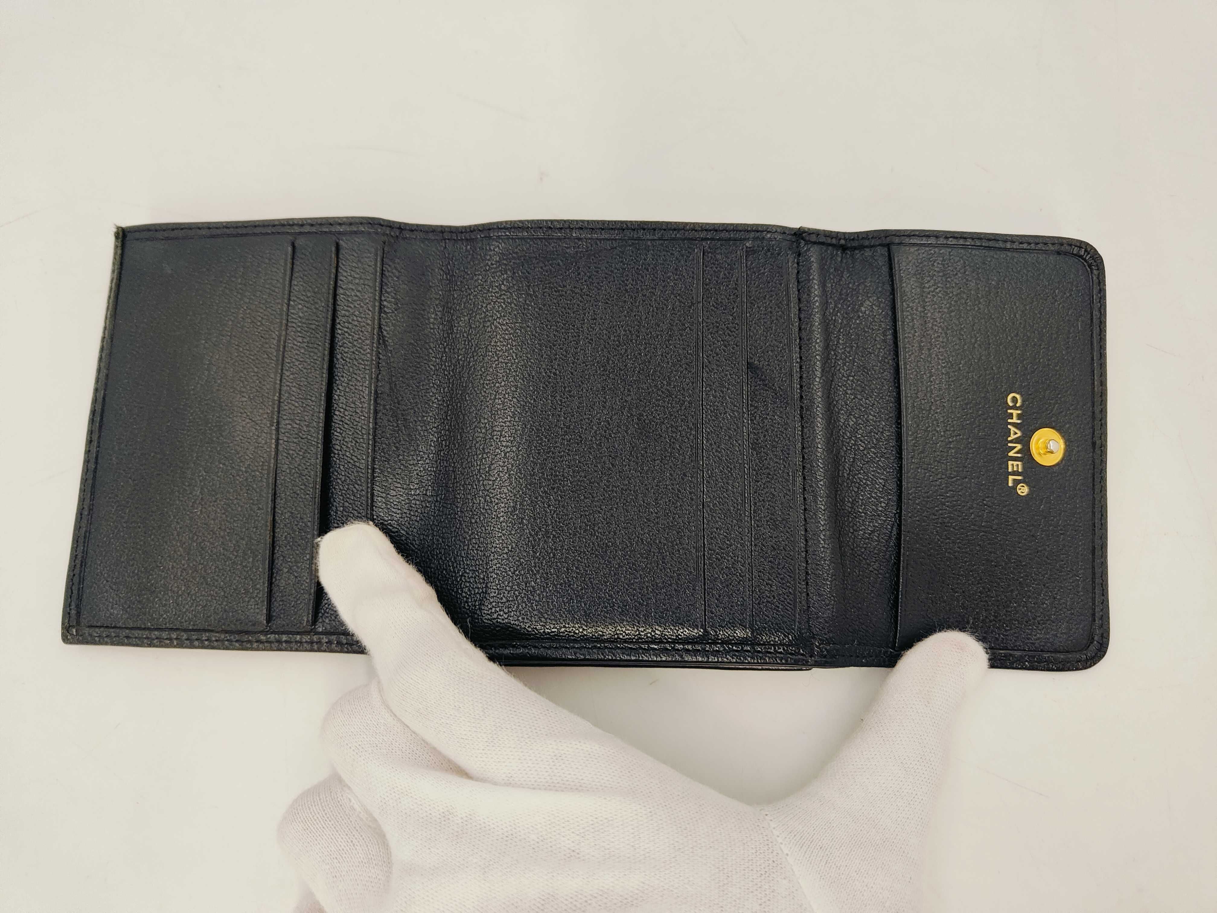 Bi-fold Wallet Leather Gold Hardware Black 6573772 Wallet — view 8