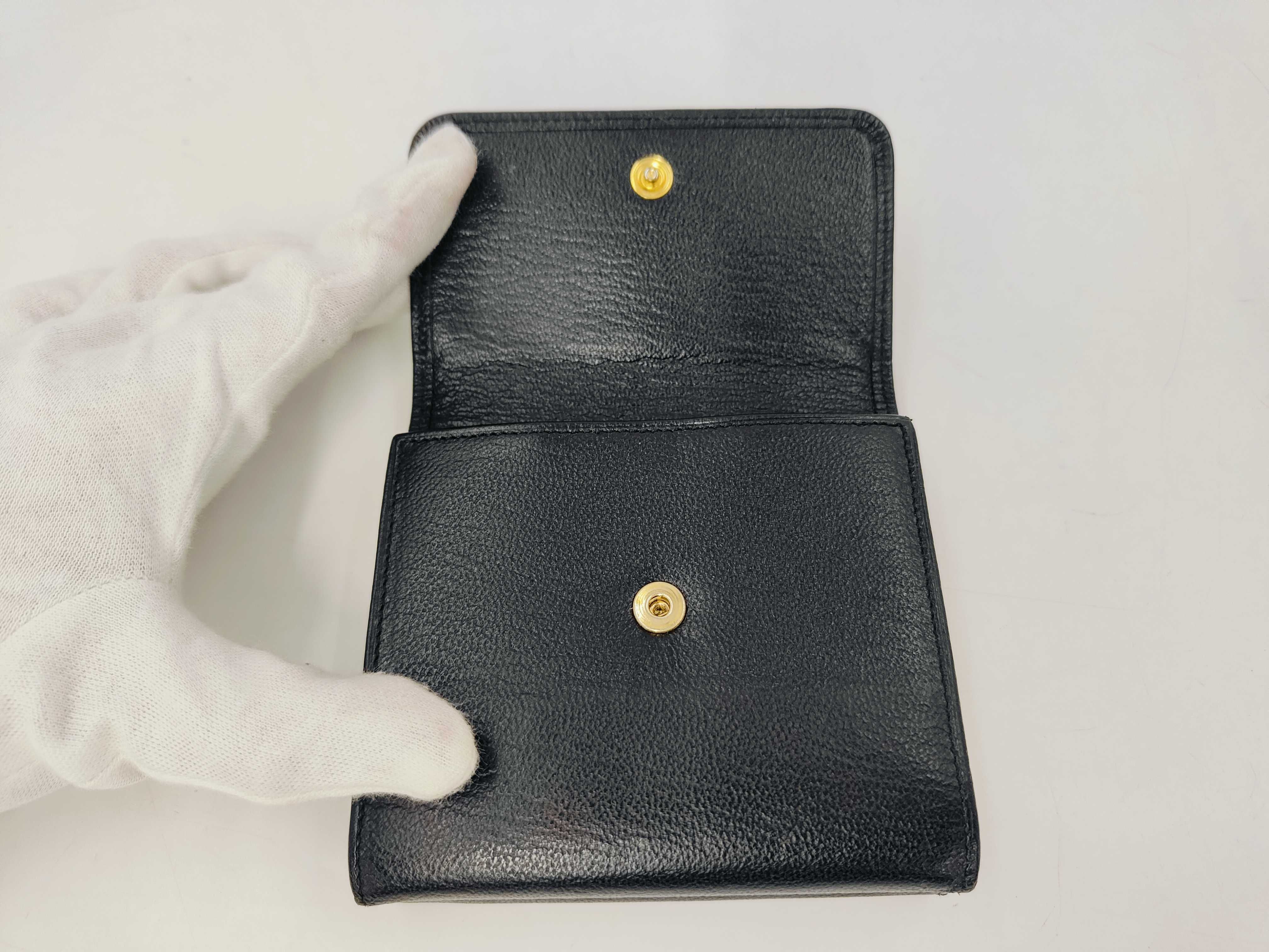 Bi-fold Wallet Leather Gold Hardware Black 6573772 Wallet — view 9