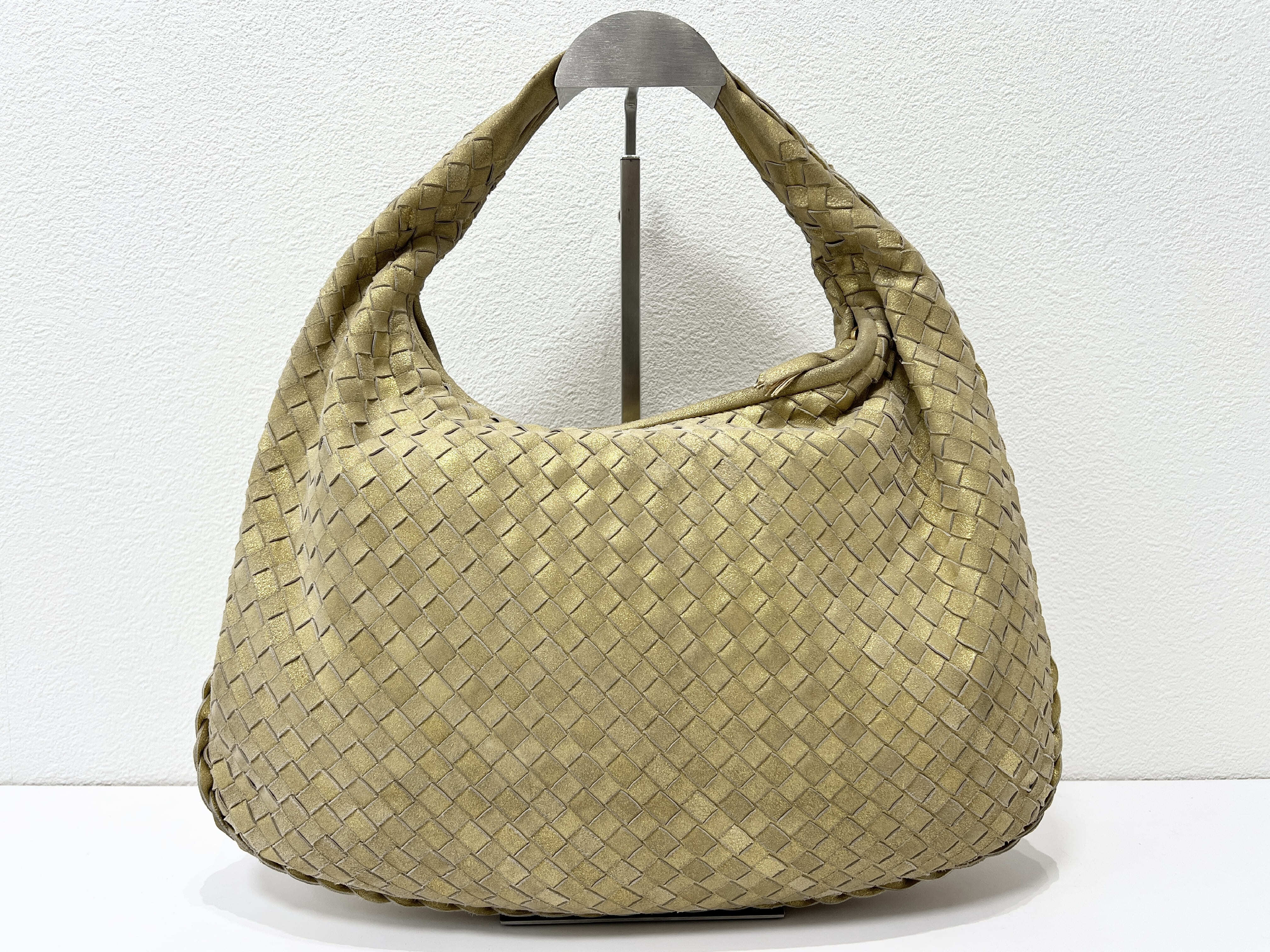 Intrecciato Hobo Glitter Leather Shoulder Bag, One-Shoulder Bag, Handbag, Shoulder Bag — view 2