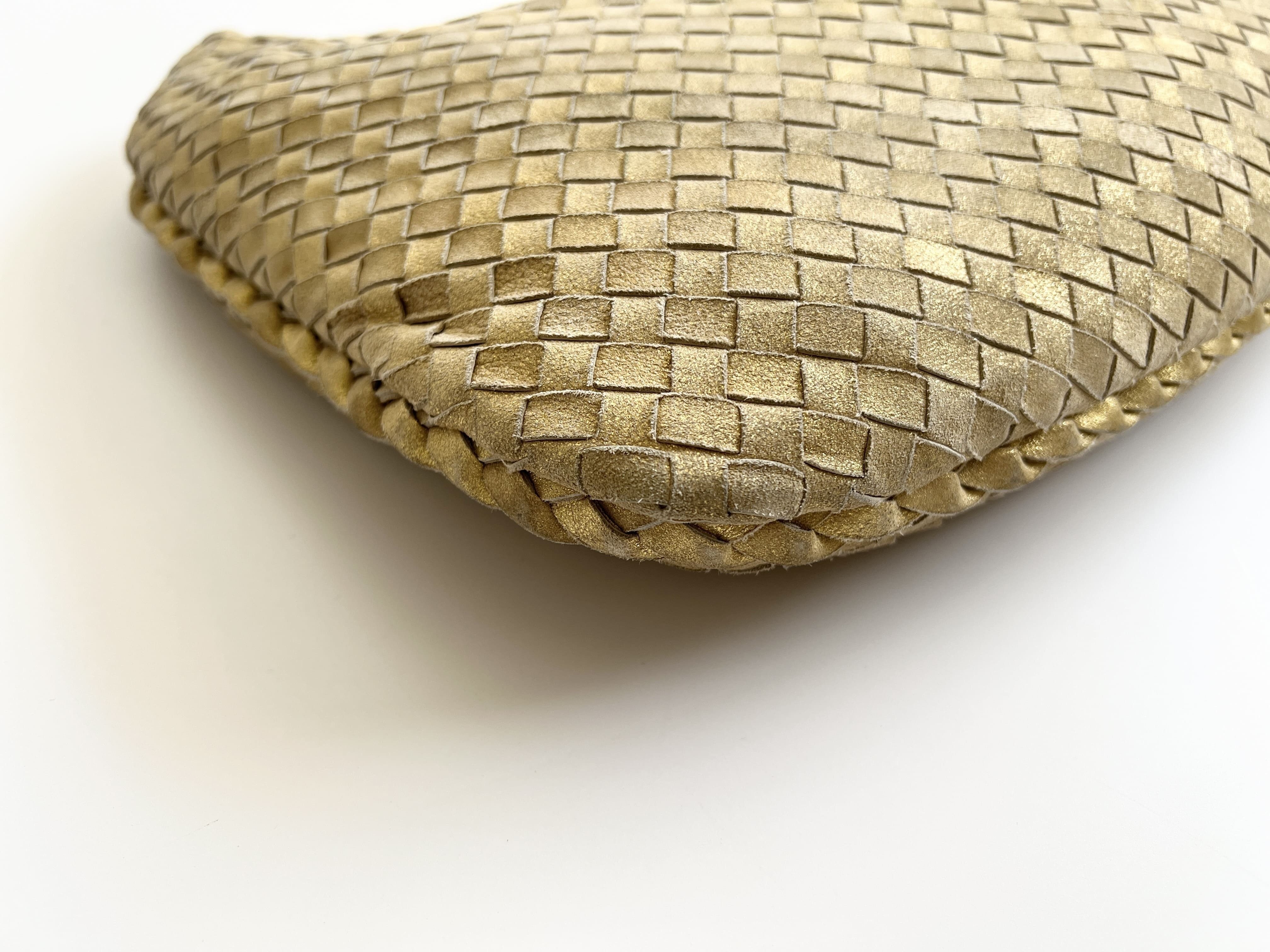 Intrecciato Hobo Glitter Leather Shoulder Bag, One-Shoulder Bag, Handbag, Shoulder Bag — view 10