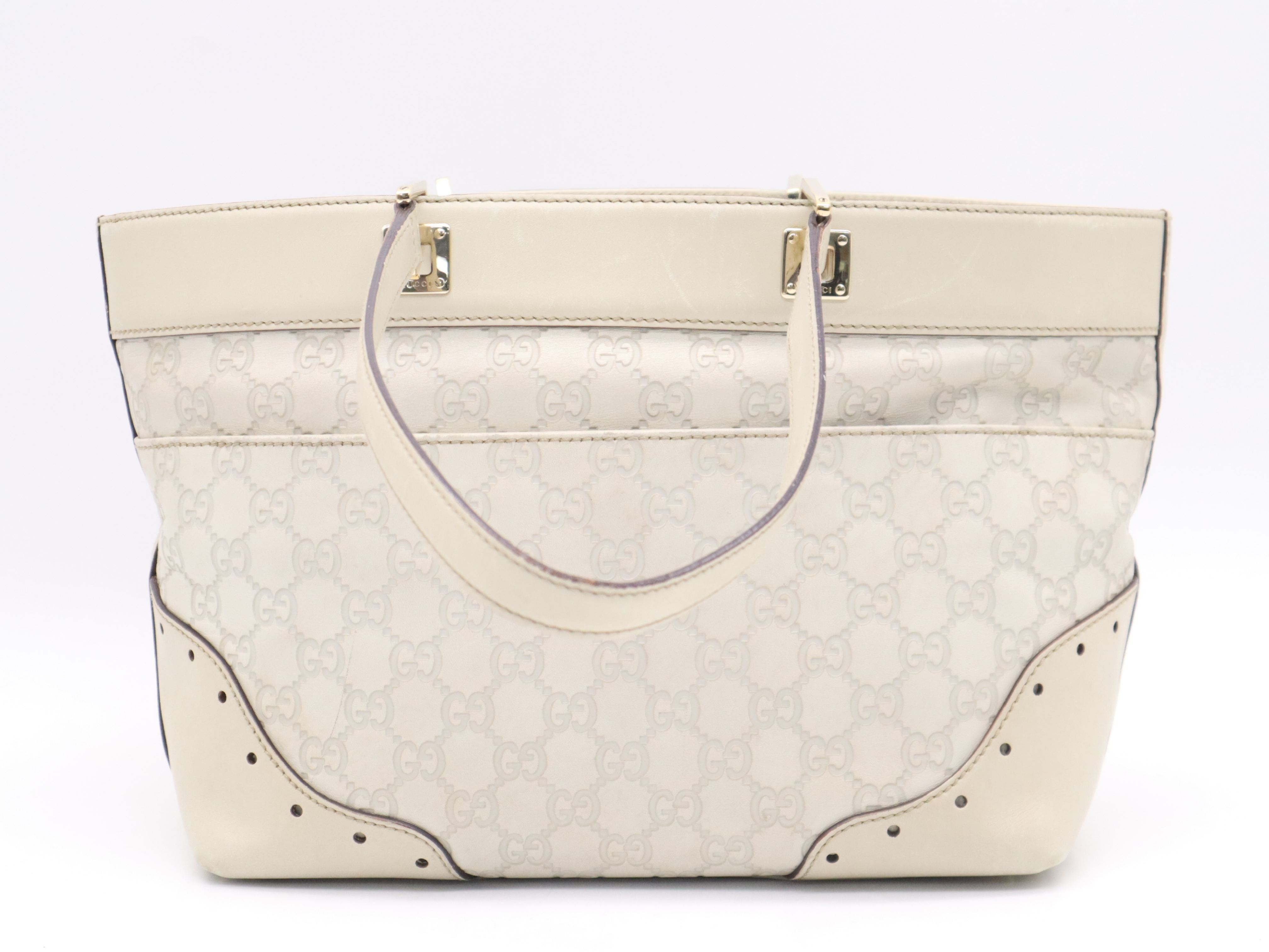 145993 Leather Guccissima Tote Bag Beige Tote Bag — view 2