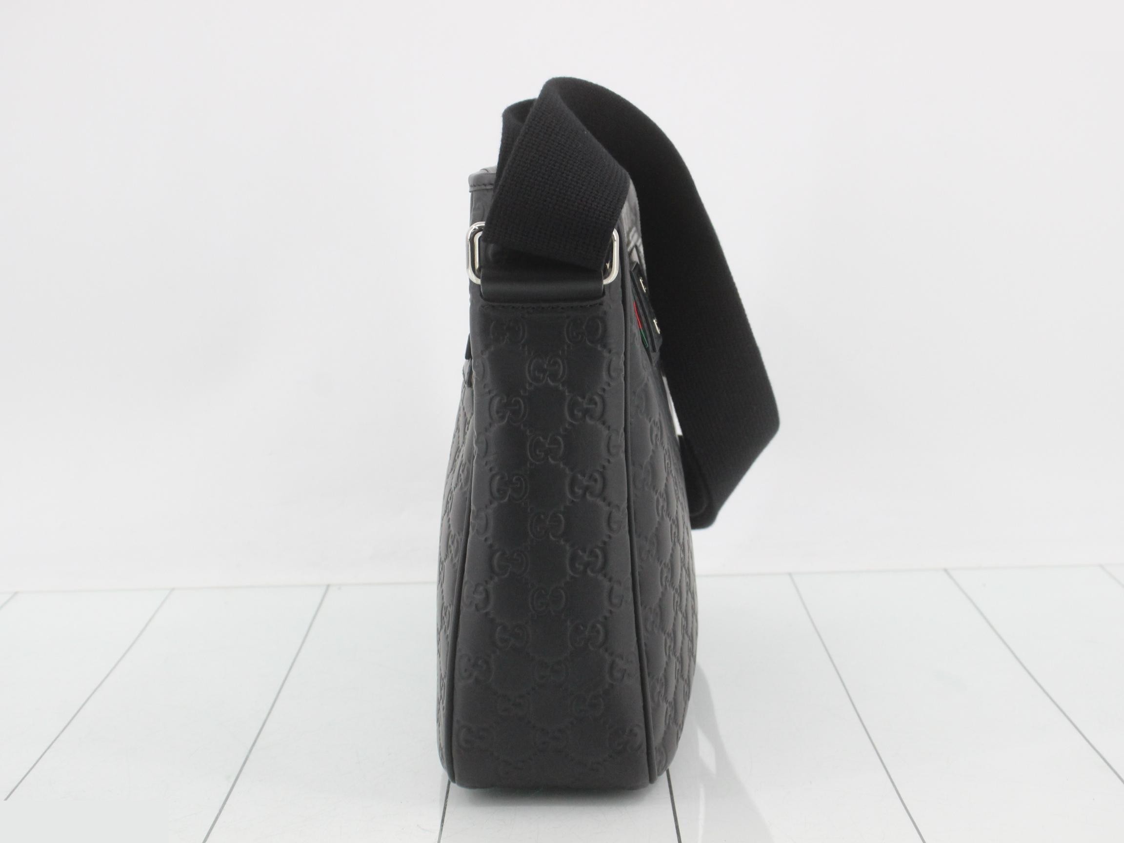 Guccissima Shoulder Bag, Black — view 4