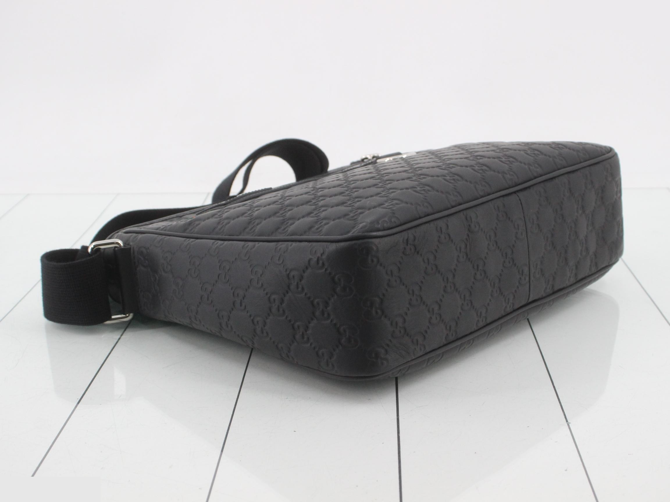 Guccissima Shoulder Bag, Black — view 5