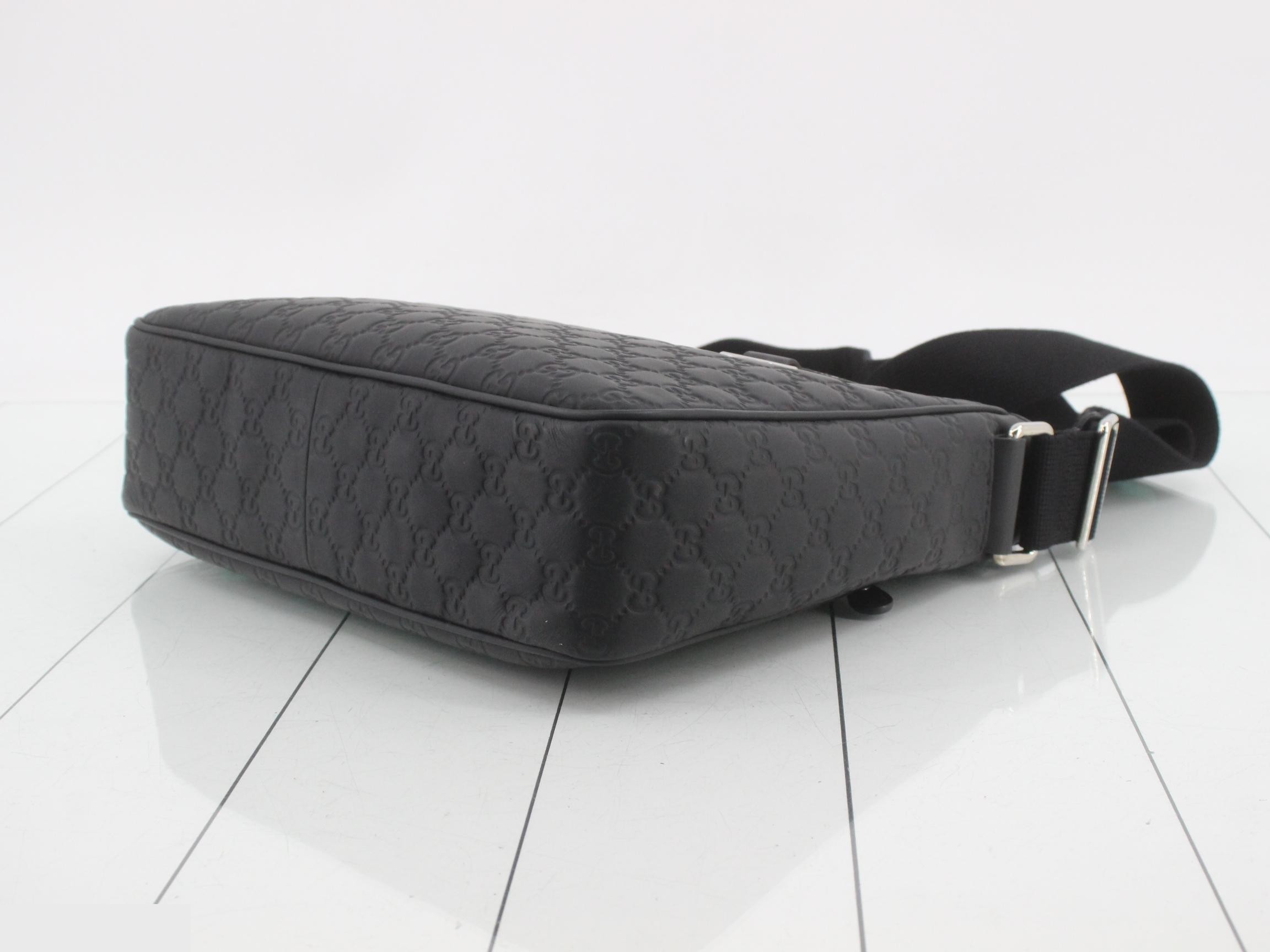 Guccissima Shoulder Bag, Black — view 6