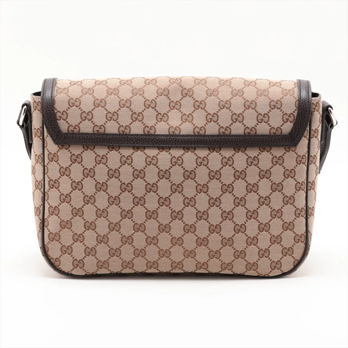 GG Canvas x Leather Shoulder Bag Brown 449171 Outlet — view 2