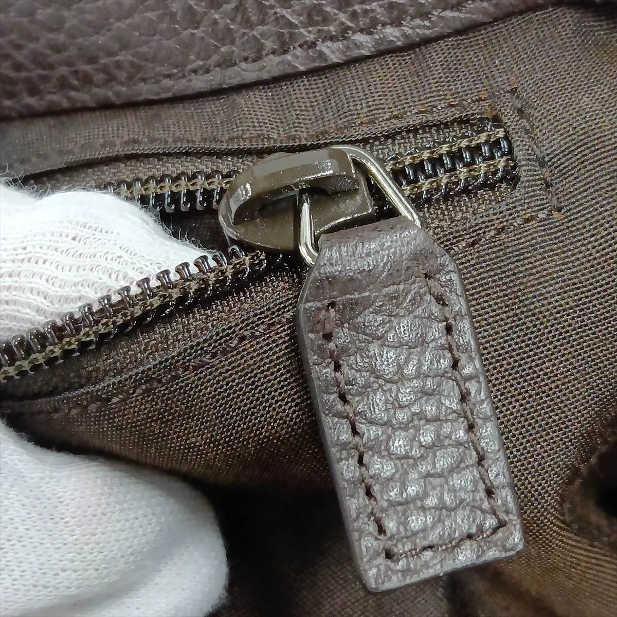 GG Canvas x Leather Shoulder Bag Brown 449171 Outlet — view 13