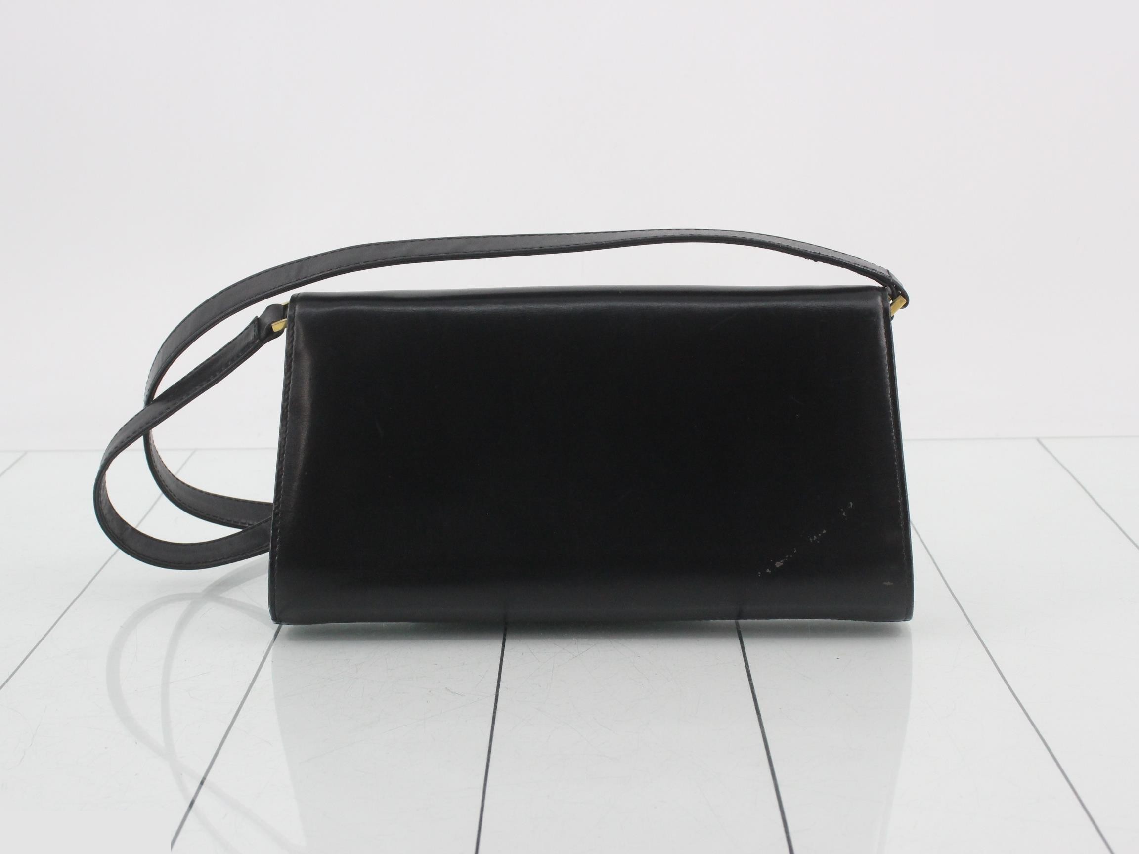 Shoulder bag, leather, black — view 2