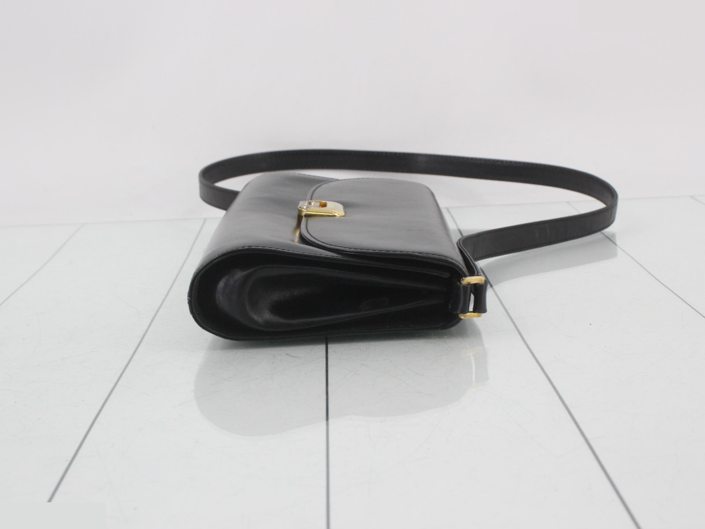 Shoulder bag, leather, black — view 3