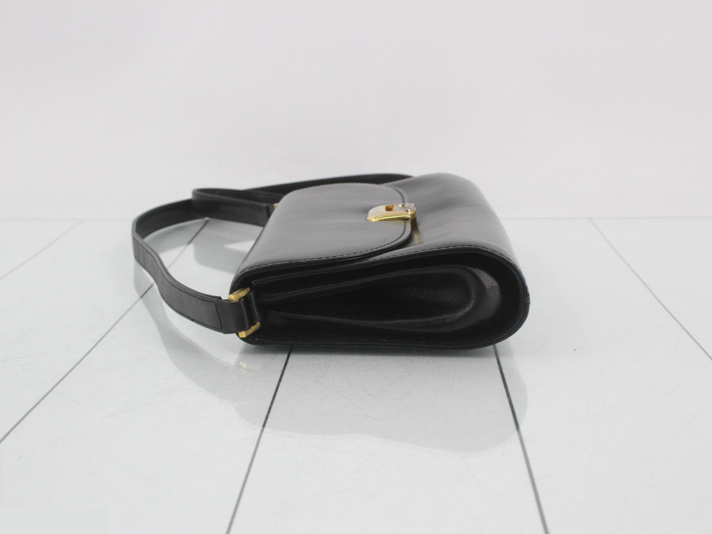 Shoulder bag, leather, black — view 4