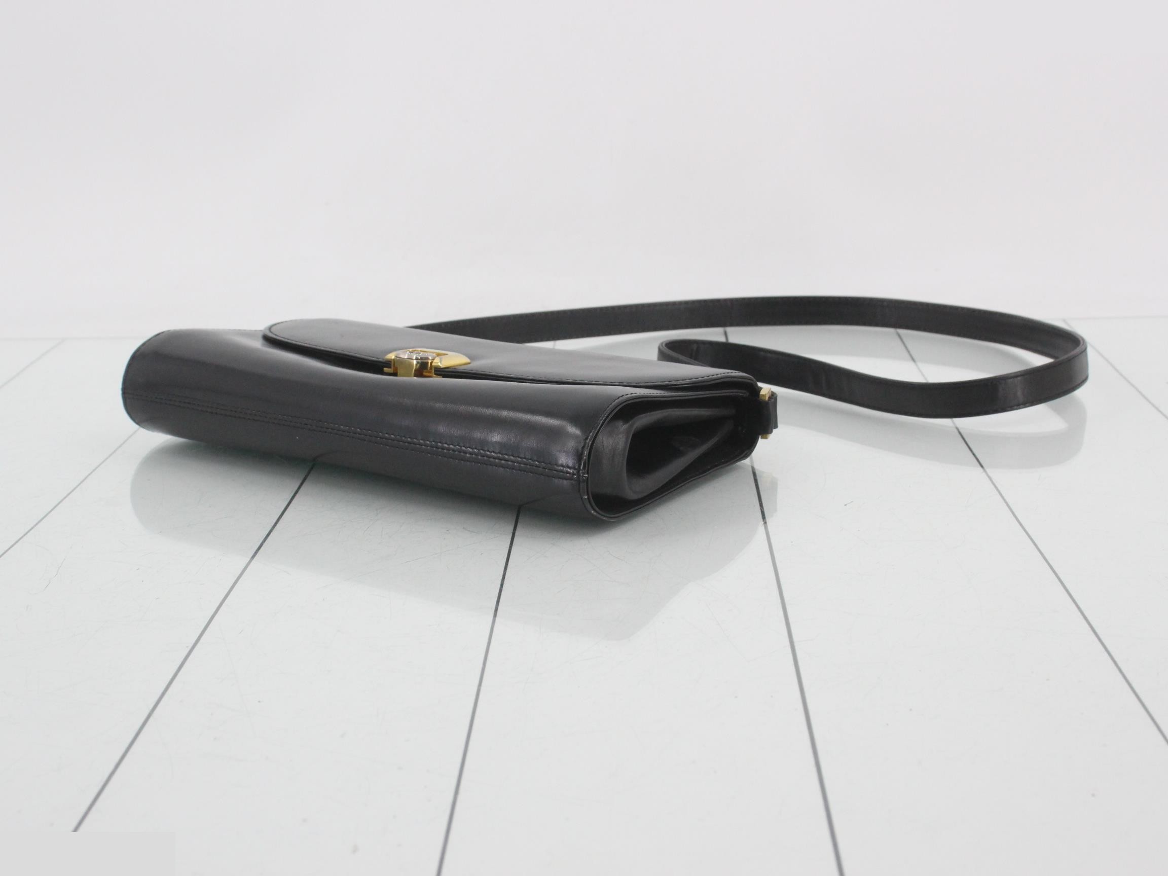 Shoulder bag, leather, black — view 6