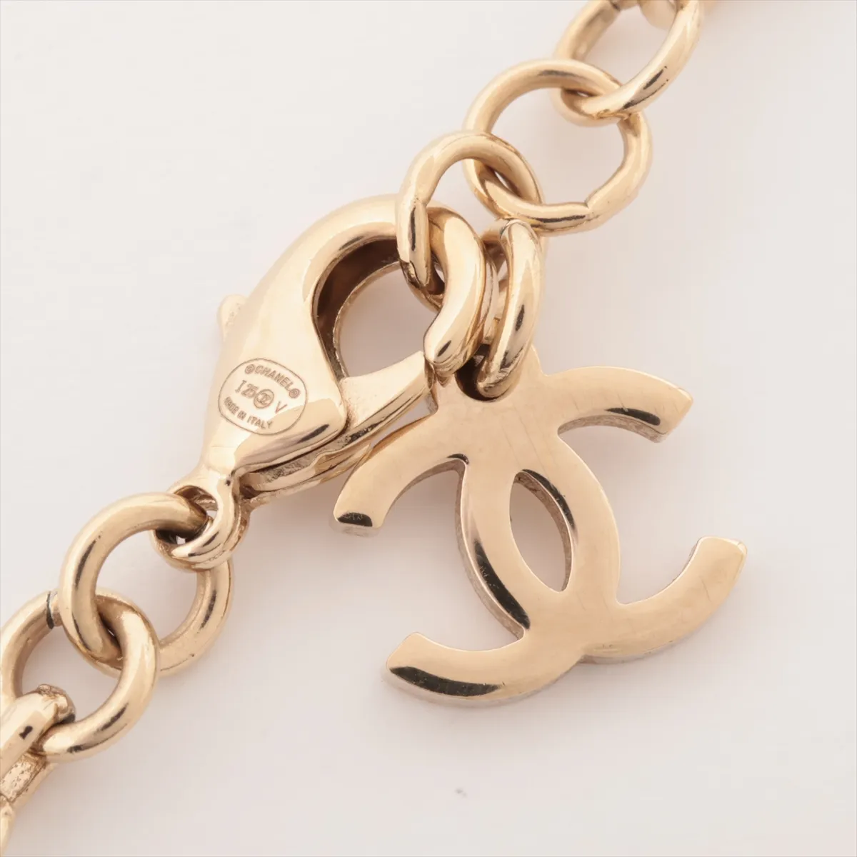 Coco Mark I25V Necklace, GP x Rhinestone, Gold x Silver, — view 4