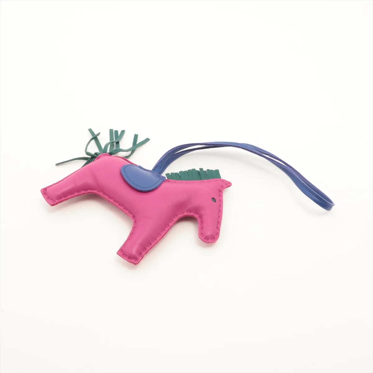 Rodeo Charm MM A: 2017 Charm Agneau Milo Rose Purple x Blue Electric x Malachite — view 2