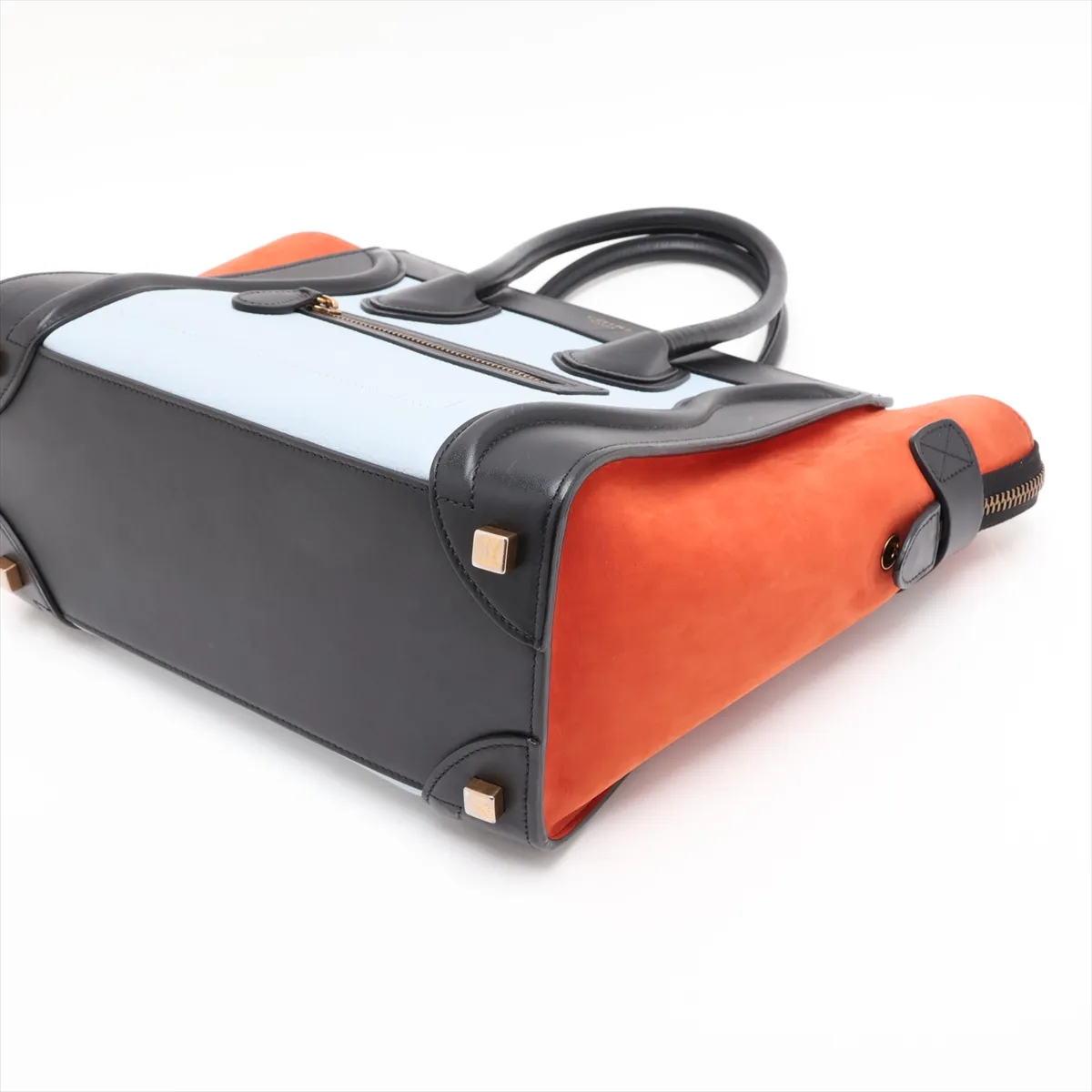 Luggage Micro Shopper Leather Handbag, Multicolor — view 3