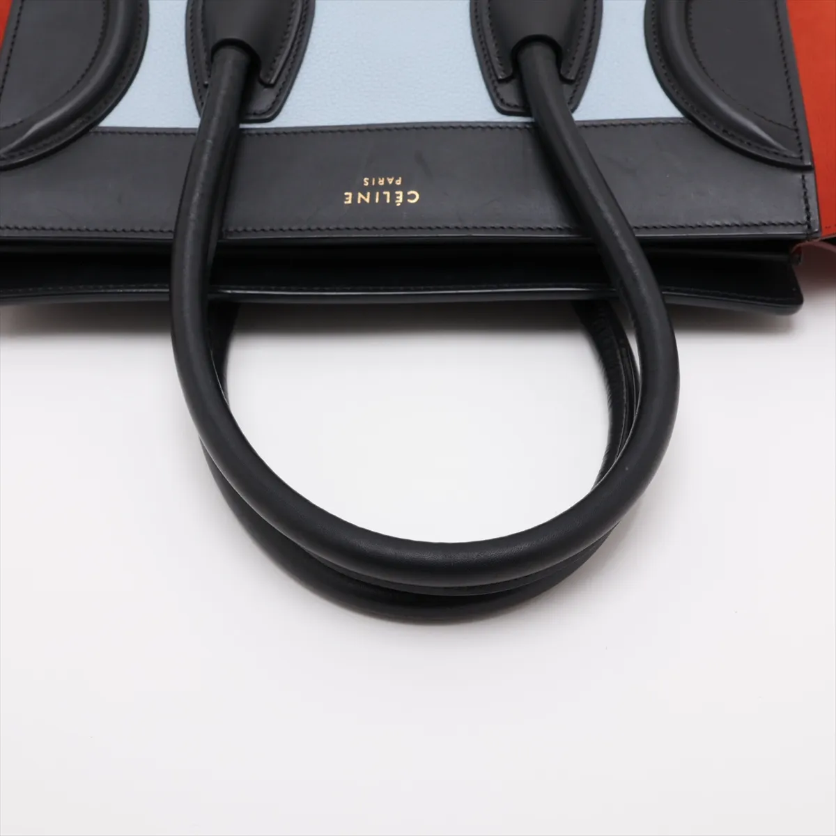 Luggage Micro Shopper Leather Handbag, Multicolor — view 5