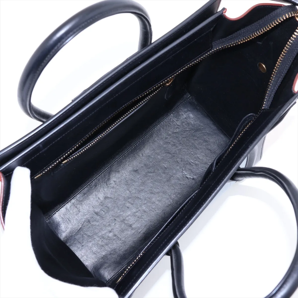 Luggage Micro Shopper Leather Handbag, Multicolor — view 7