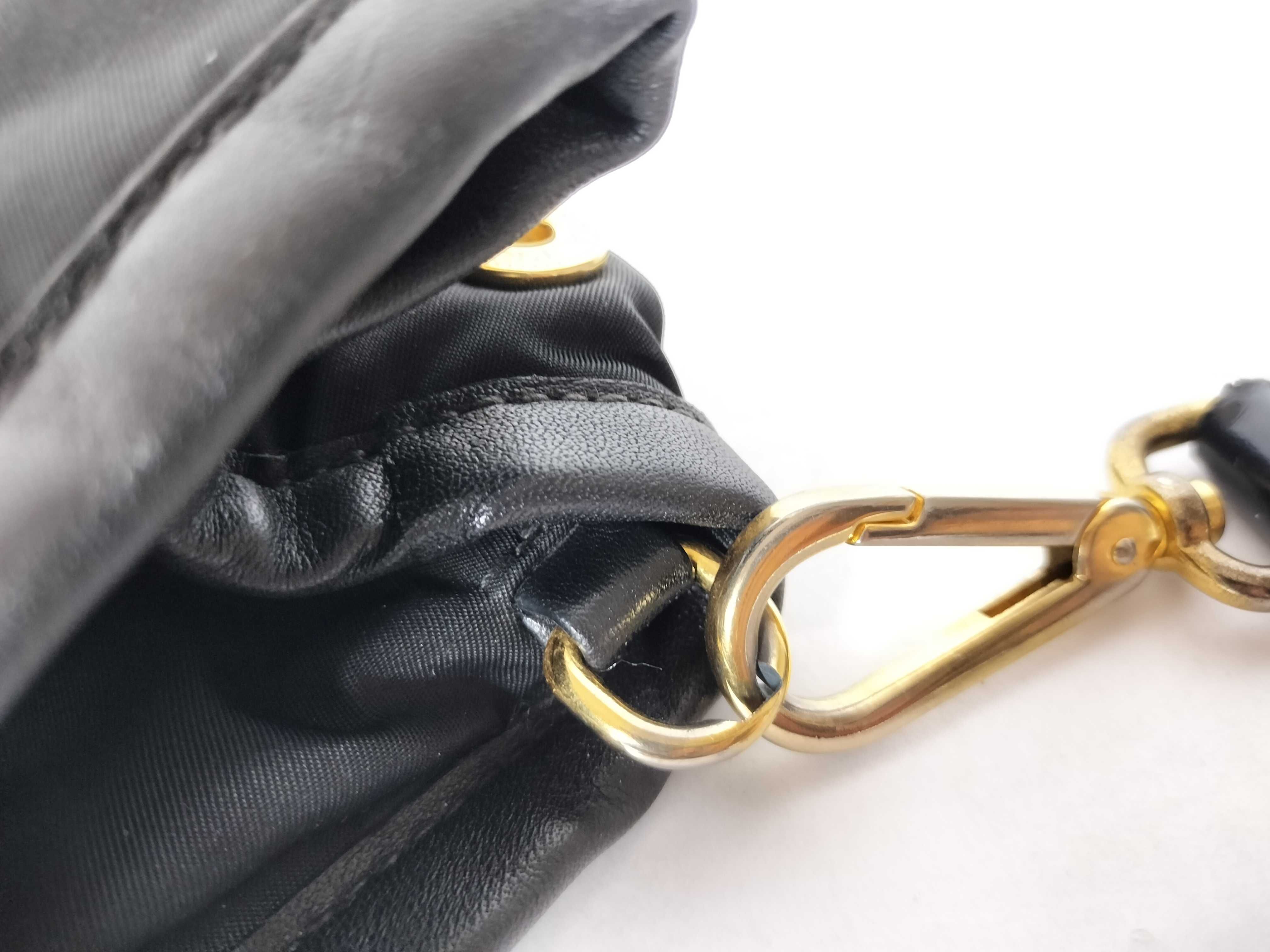 Nylon Prada Nylon Leather Handbag Shoulder Bag Black Serial Handbag — view 5