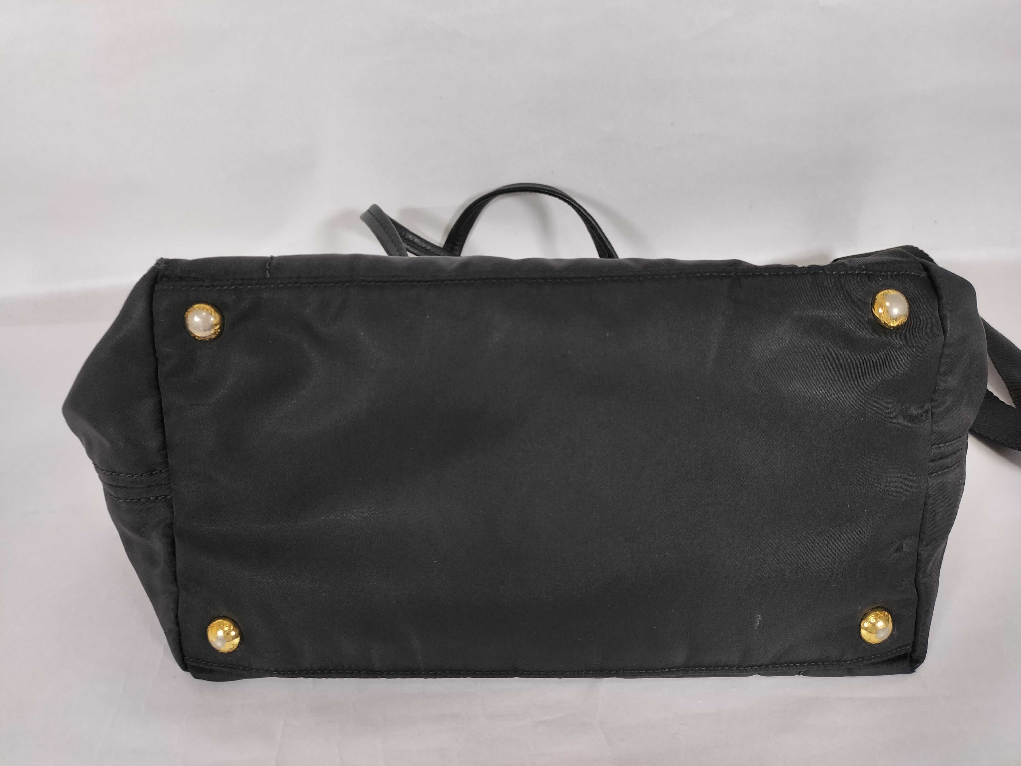 Nylon Prada Nylon Leather Handbag Shoulder Bag Black Serial Handbag — view 7