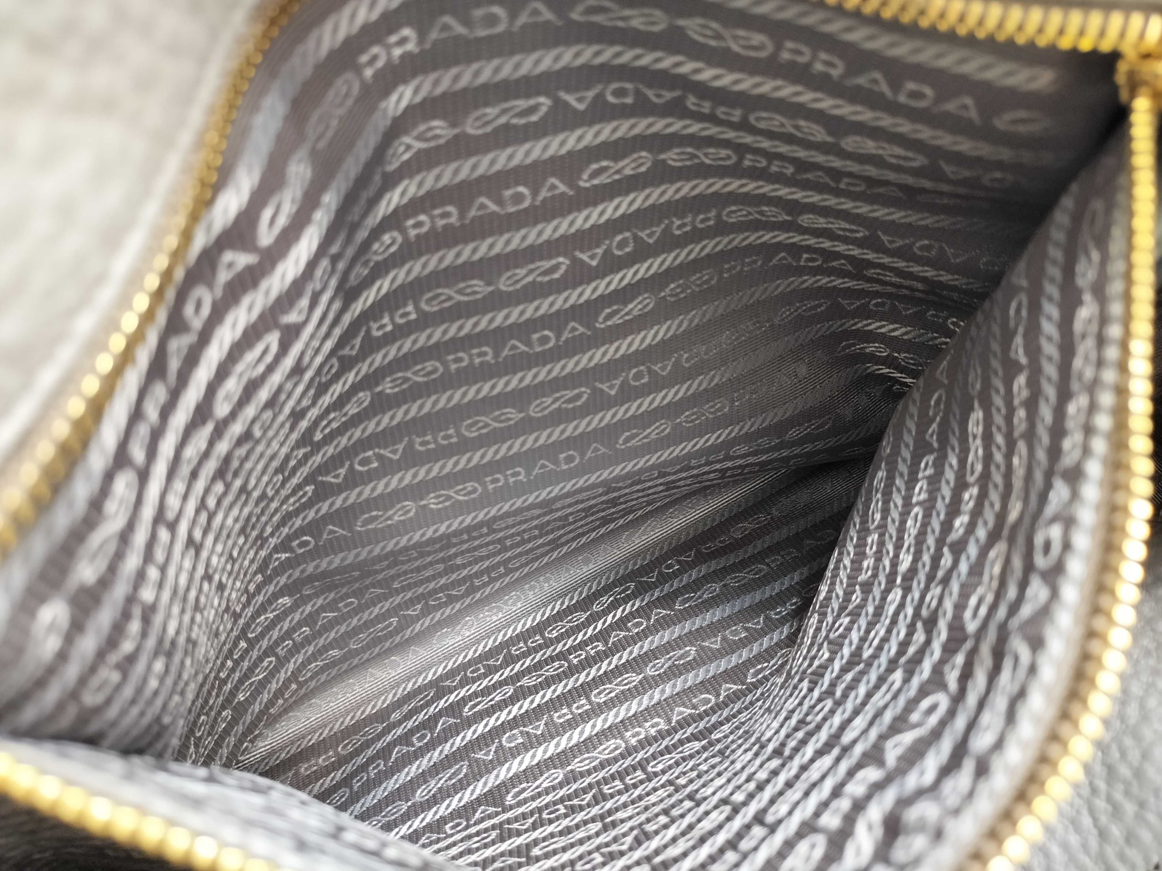 Vitello Daino Shopper Shoulder Bag Gray 1BG043 Tote Bag — view 15