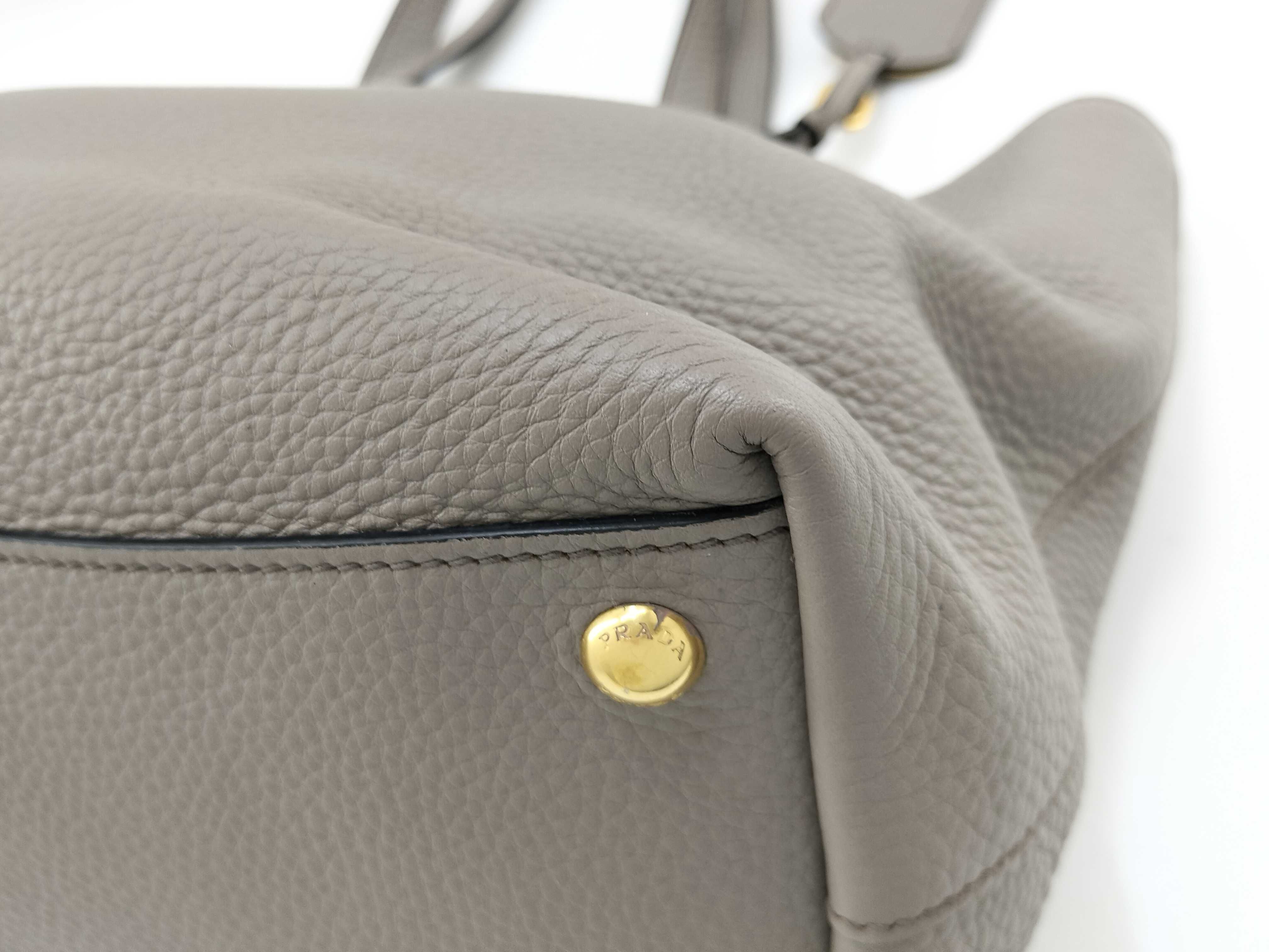 Vitello Daino Shopper Shoulder Bag Gray 1BG043 Tote Bag — view 5