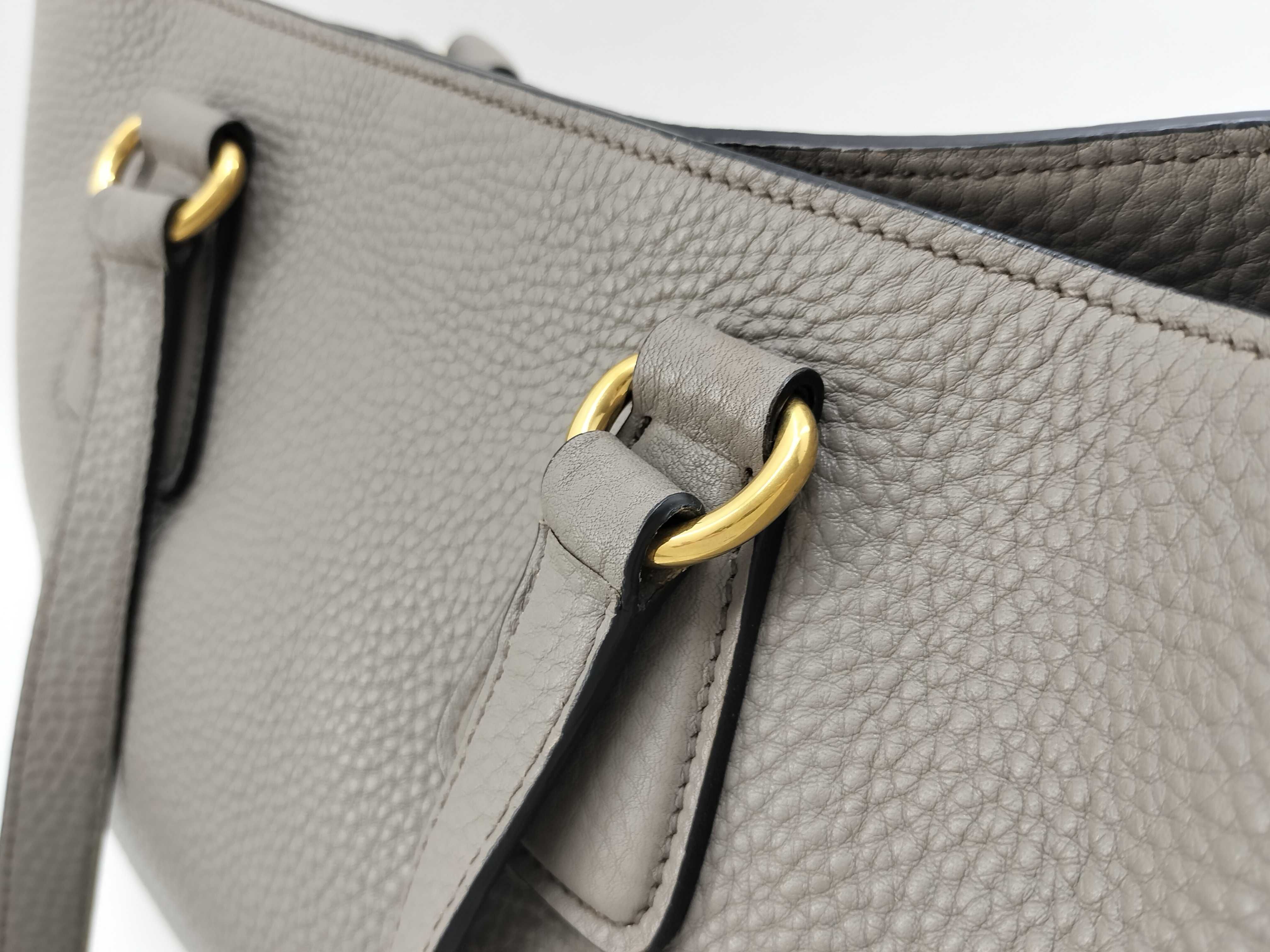 Vitello Daino Shopper Shoulder Bag Gray 1BG043 Tote Bag — view 9