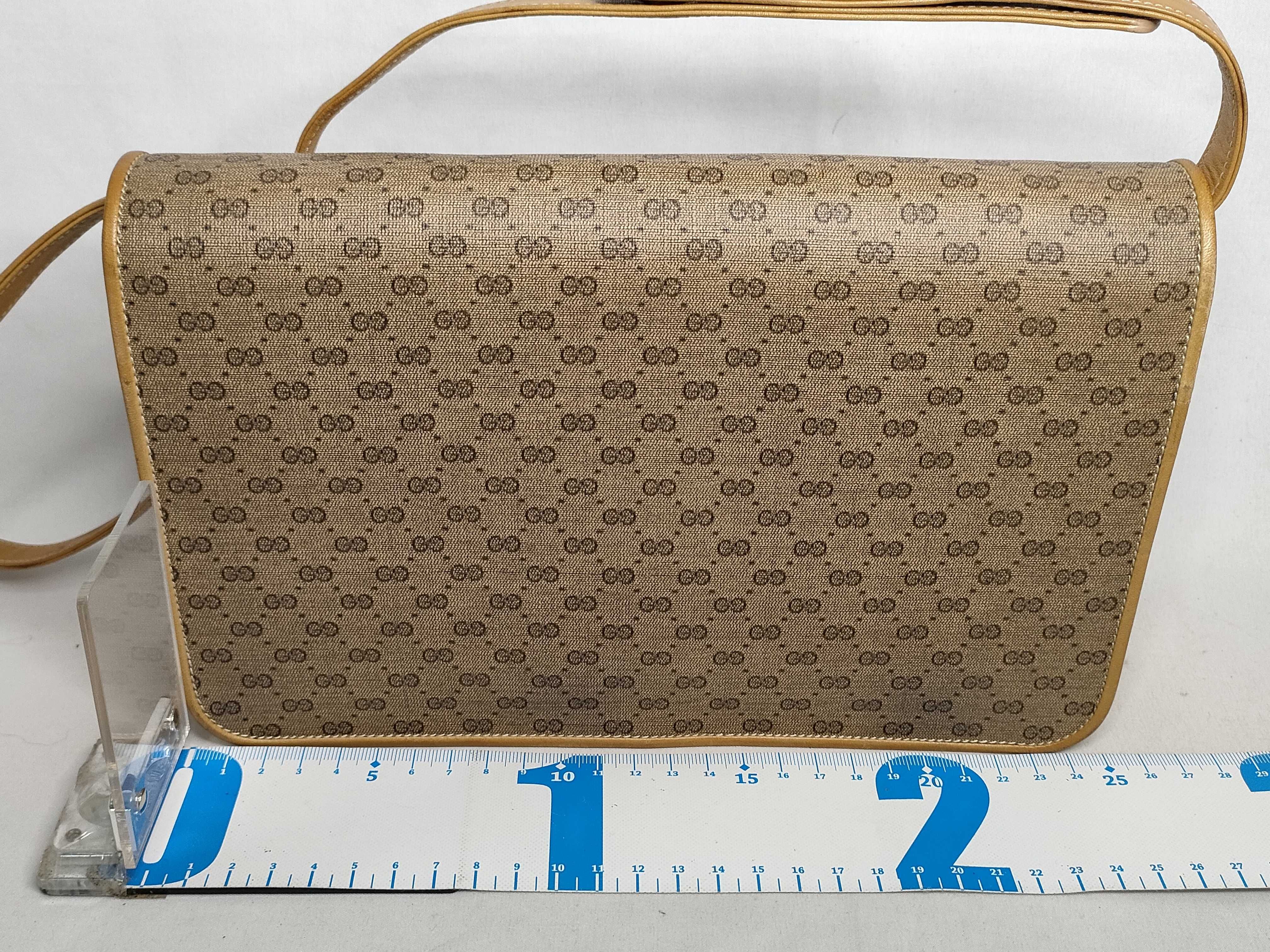 GG Micro GG Shoulder Bag, PVC Leather, Brown Shoulder Bag — view 2