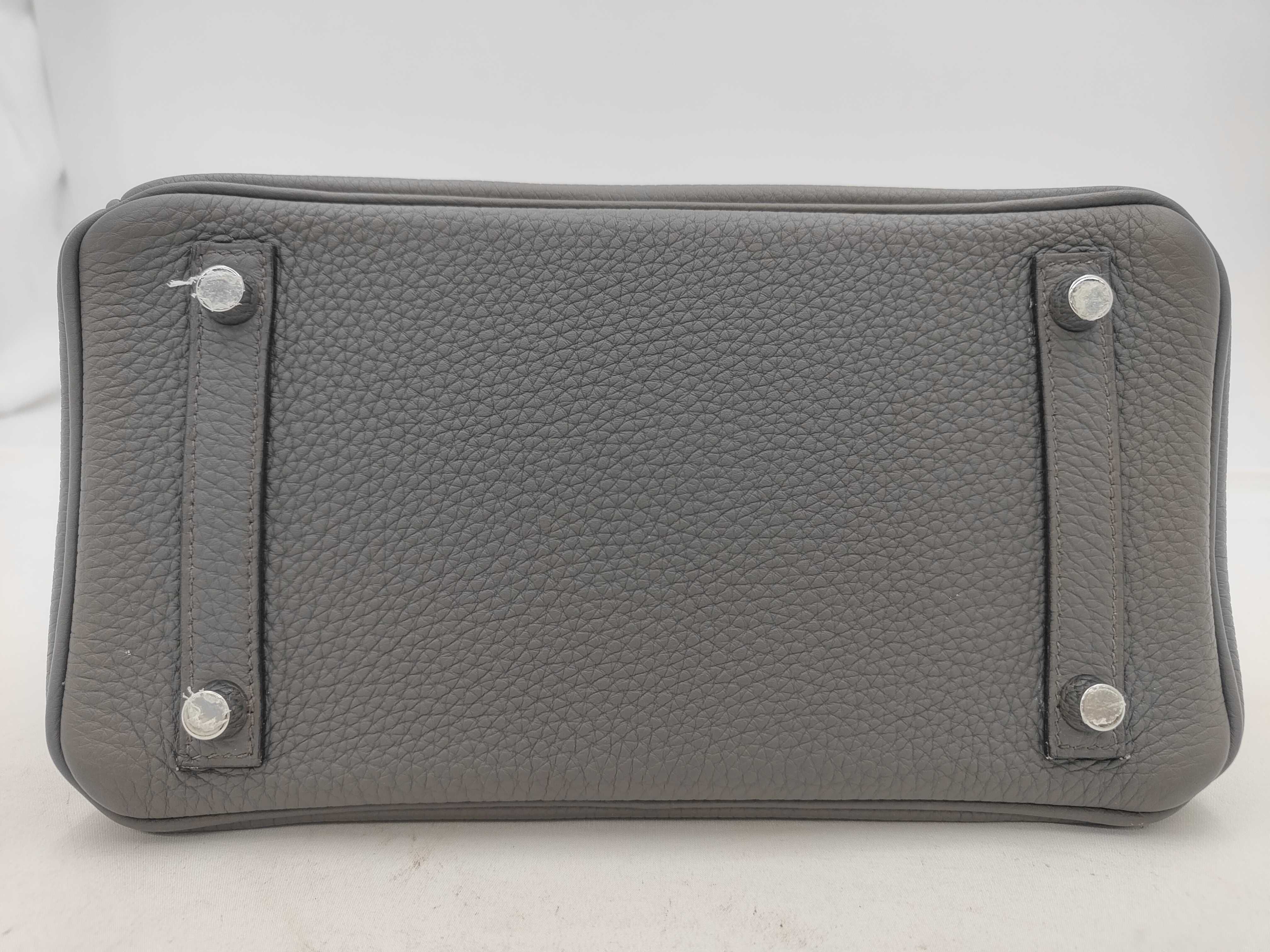 Birkin 25 Togo Leather, Y Stamp (Manufactured in 2020), Etoupe Leather x Silver Hardware, Handbag — view 7