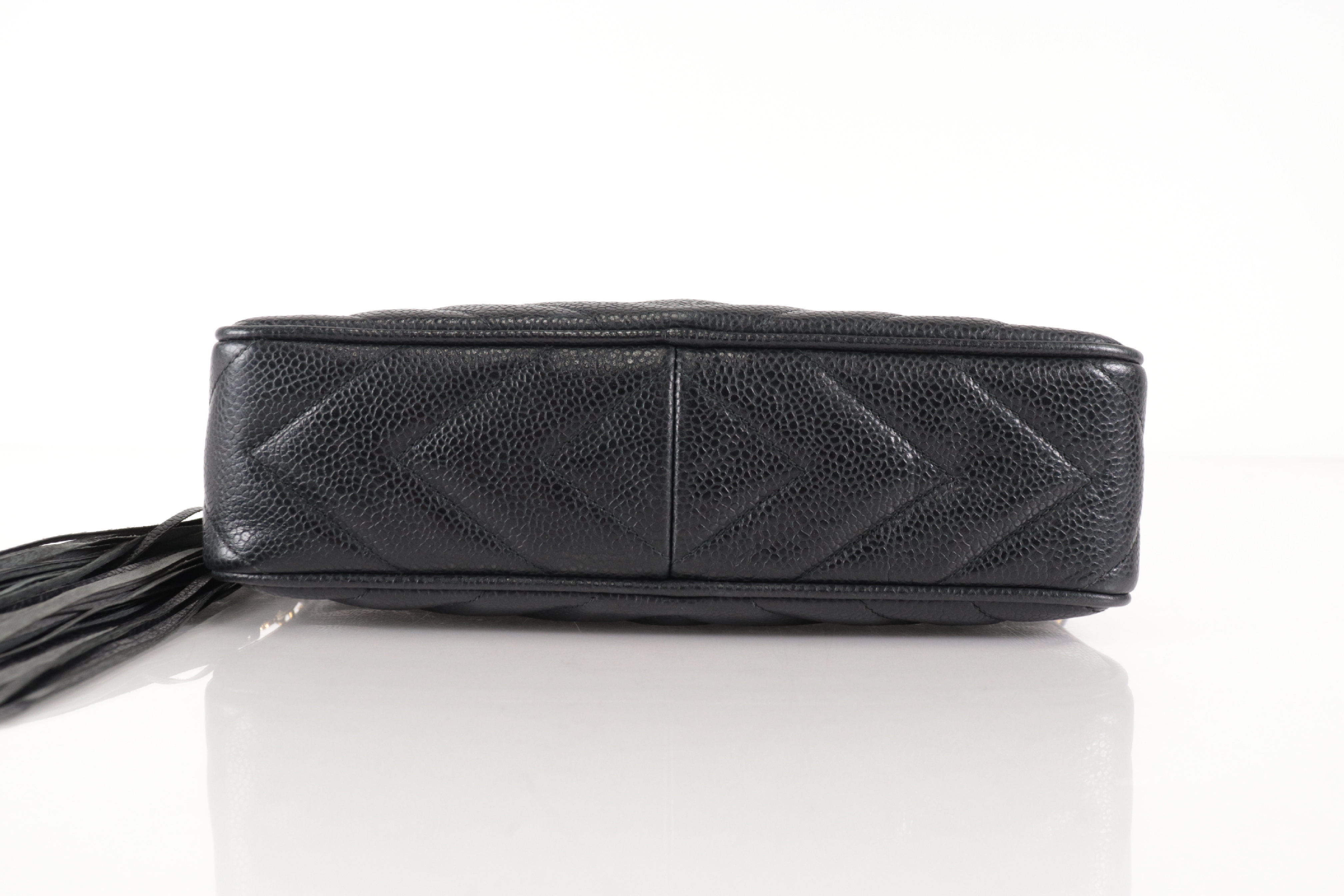 Diamond Stitch Caviar Fringe Chain Shoulder Bag (Series 2) — view 7