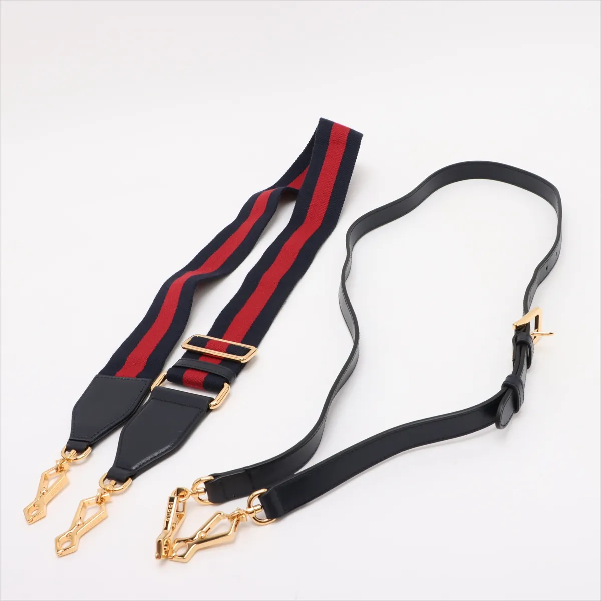 Horsebit 1955 Felt x Leather Shoulder Bag Red x Navy 658574 — view 5