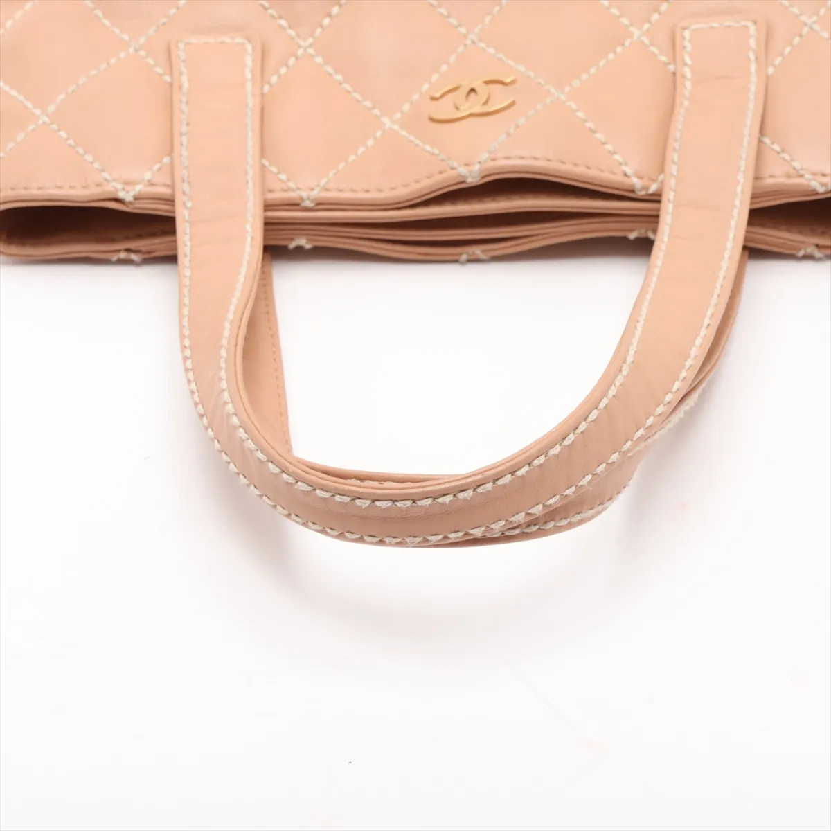 Wild Stitch Lambskin Handbag, Beige, Gold Hardware, 7982154, Series 7 — view 5