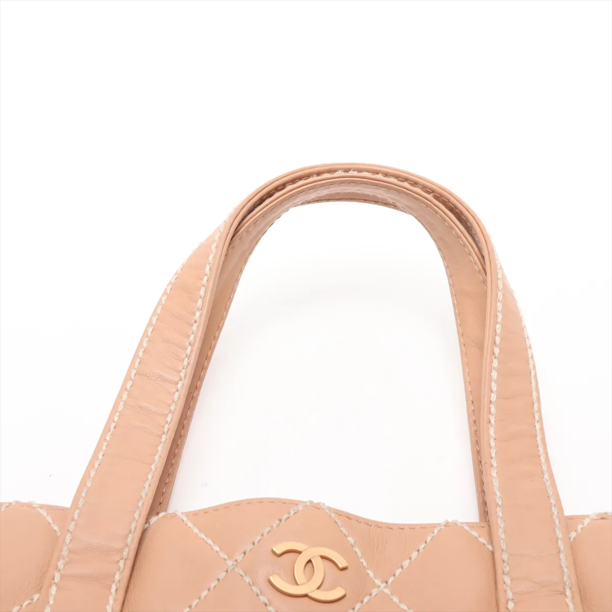 Wild Stitch Lambskin Handbag, Beige, Gold Hardware, 7982154, Series 7 — view 6
