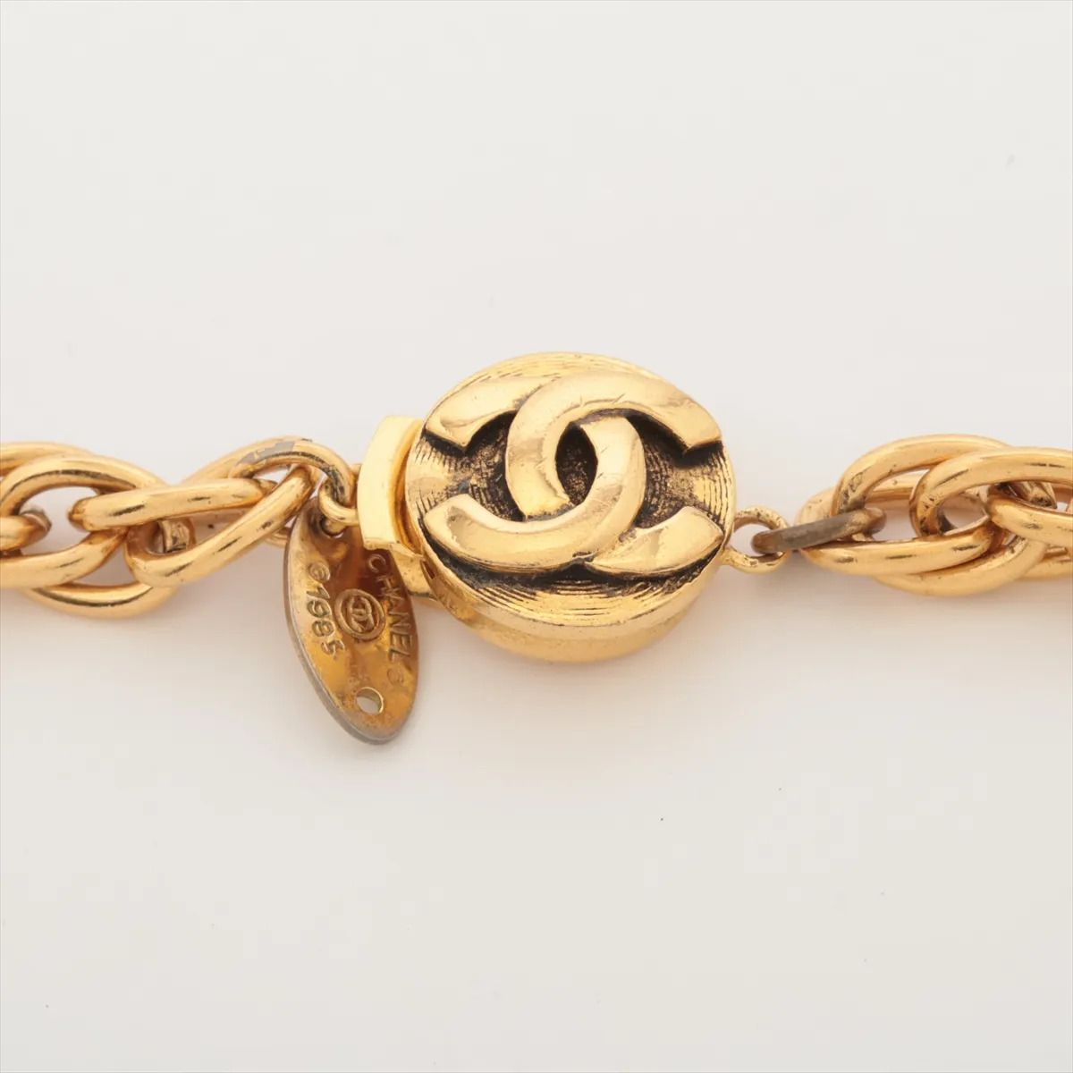 Vintage Gripoix CC Logo Long Necklace, 1985 — view 3
