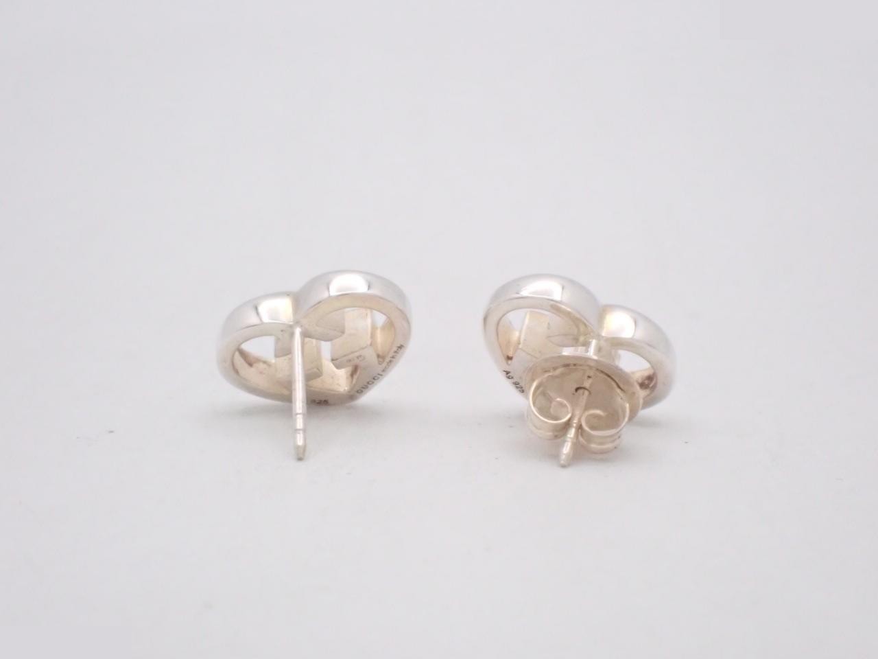 Interlocking heart earrings, 925 sterling silver, 4.8g — view 2