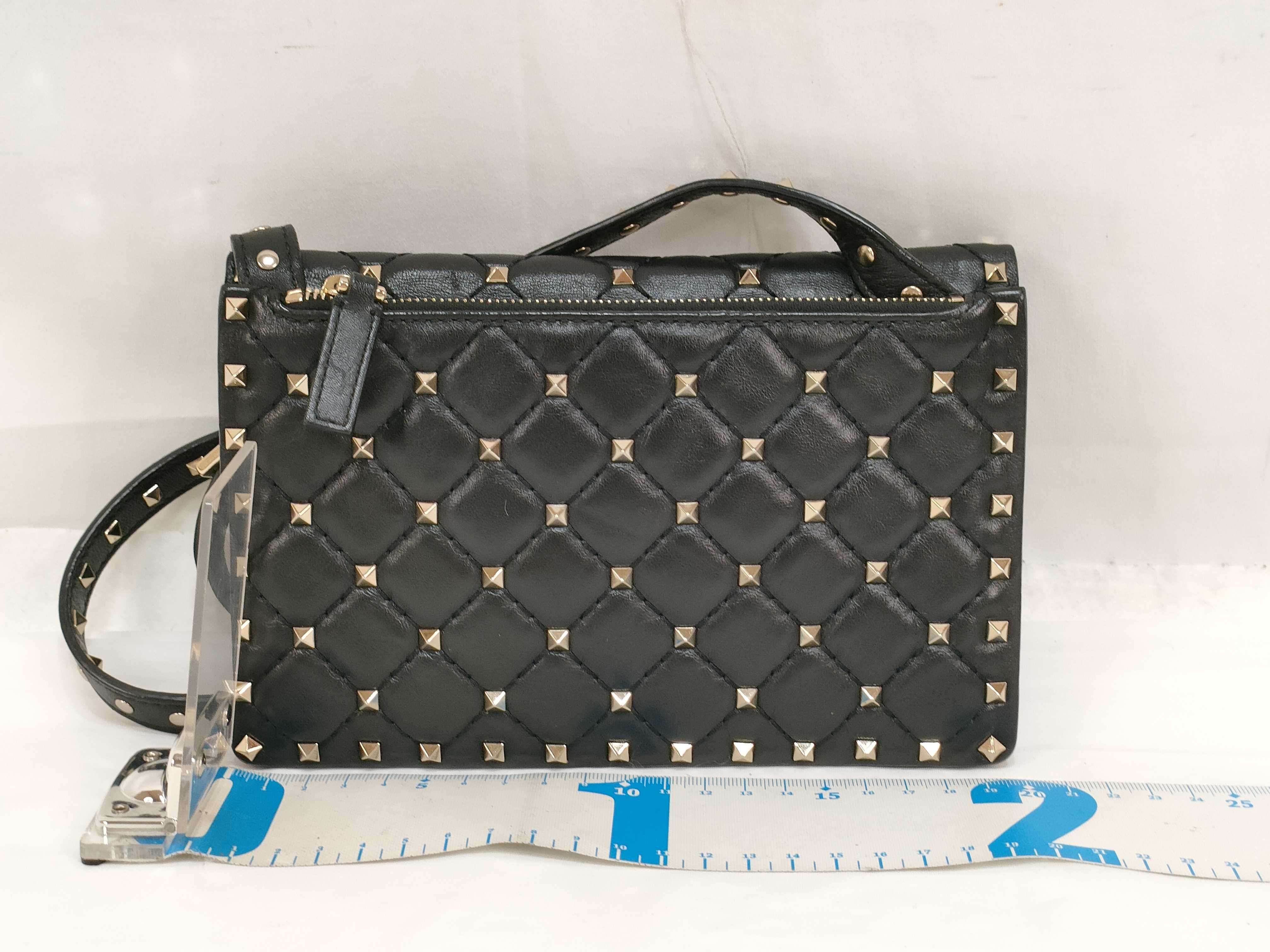 KR- Rockstud Slim Mini Bag Black Shoulder Bag — view 2