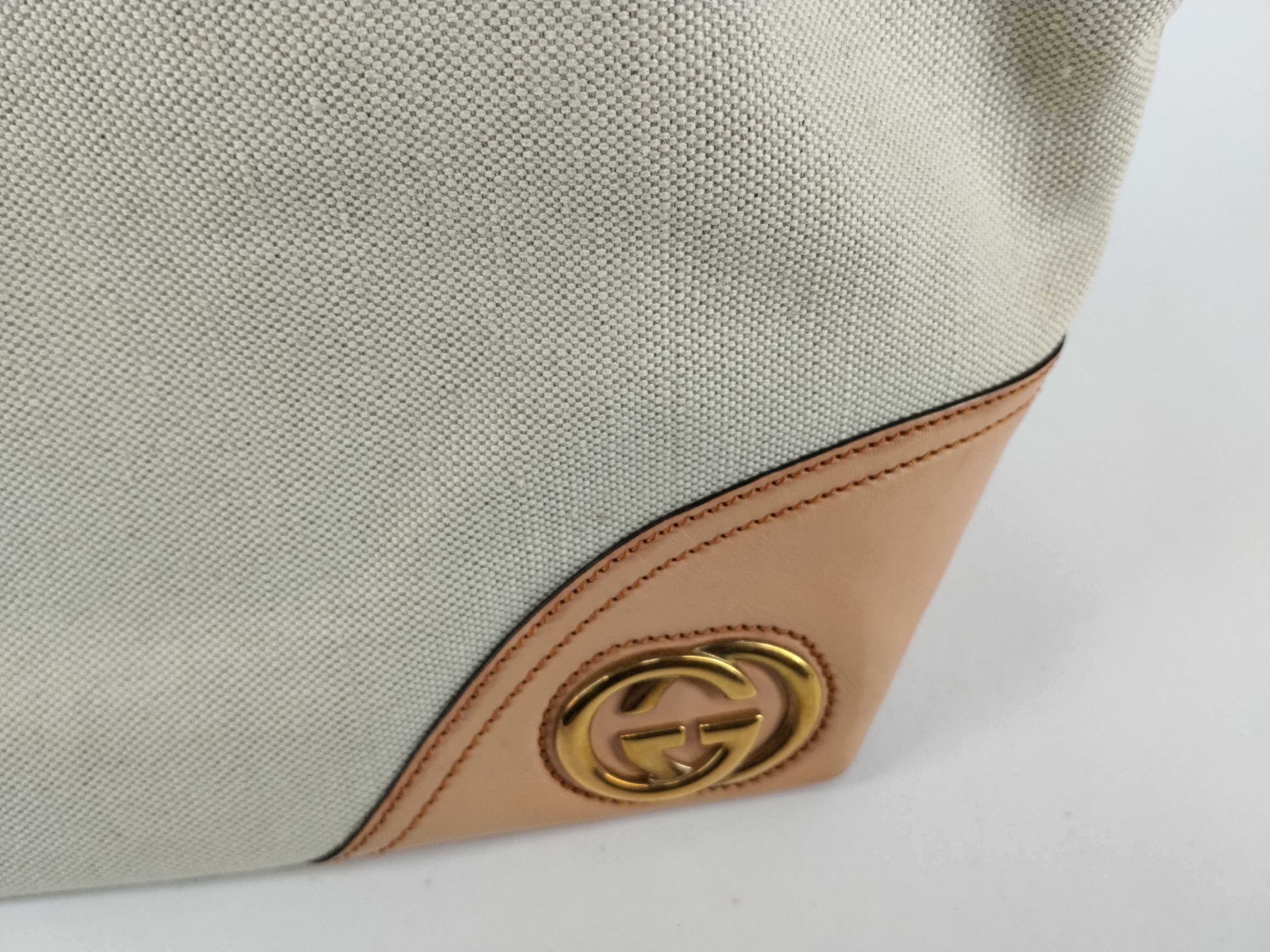 Interlocking Tote Bag, Abbey Canvas, White — view 8